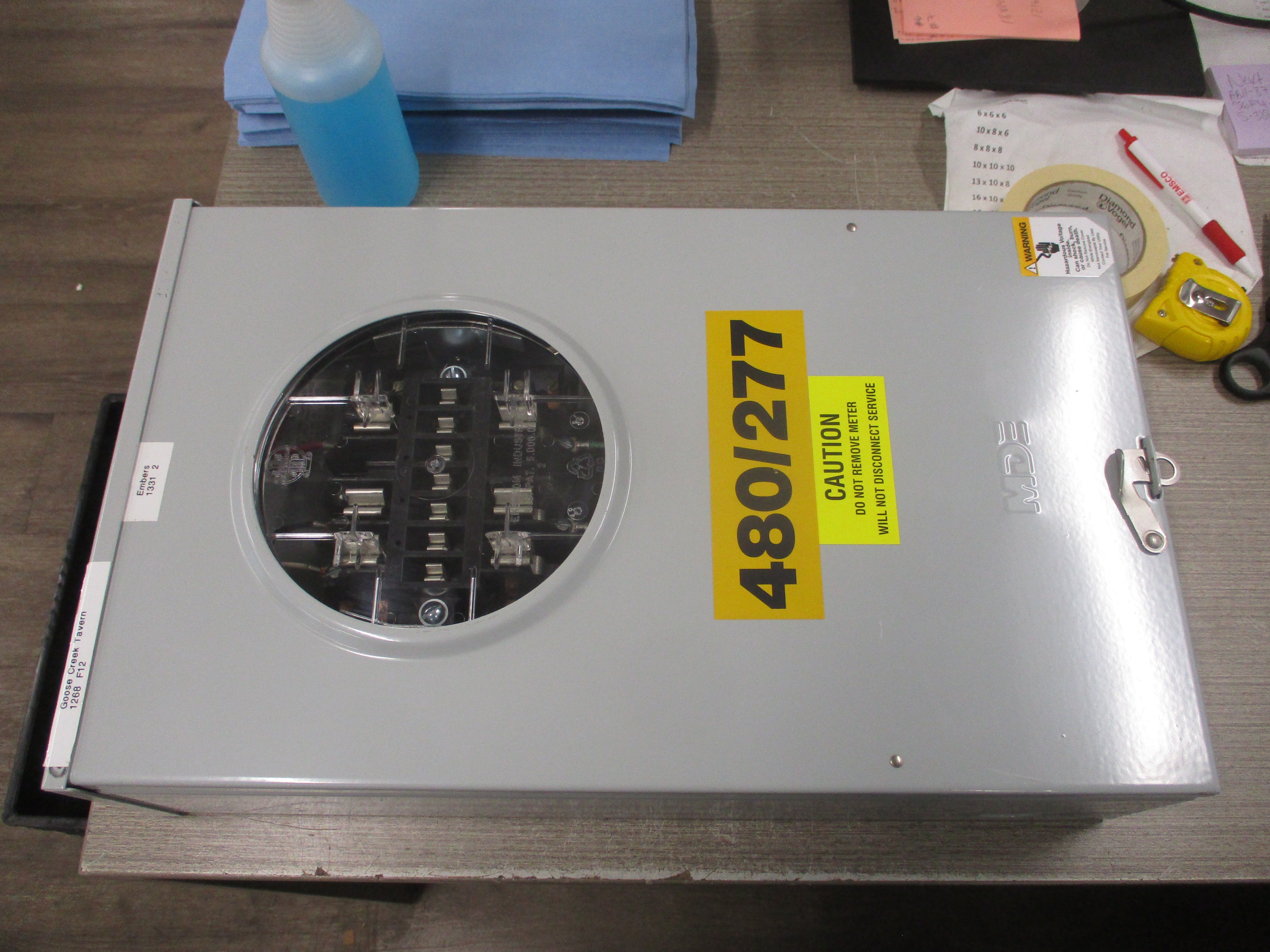 Meter Device Co. 3R Meter Socket 602U3010C13-086 30A 600V 3Ph 4W Used