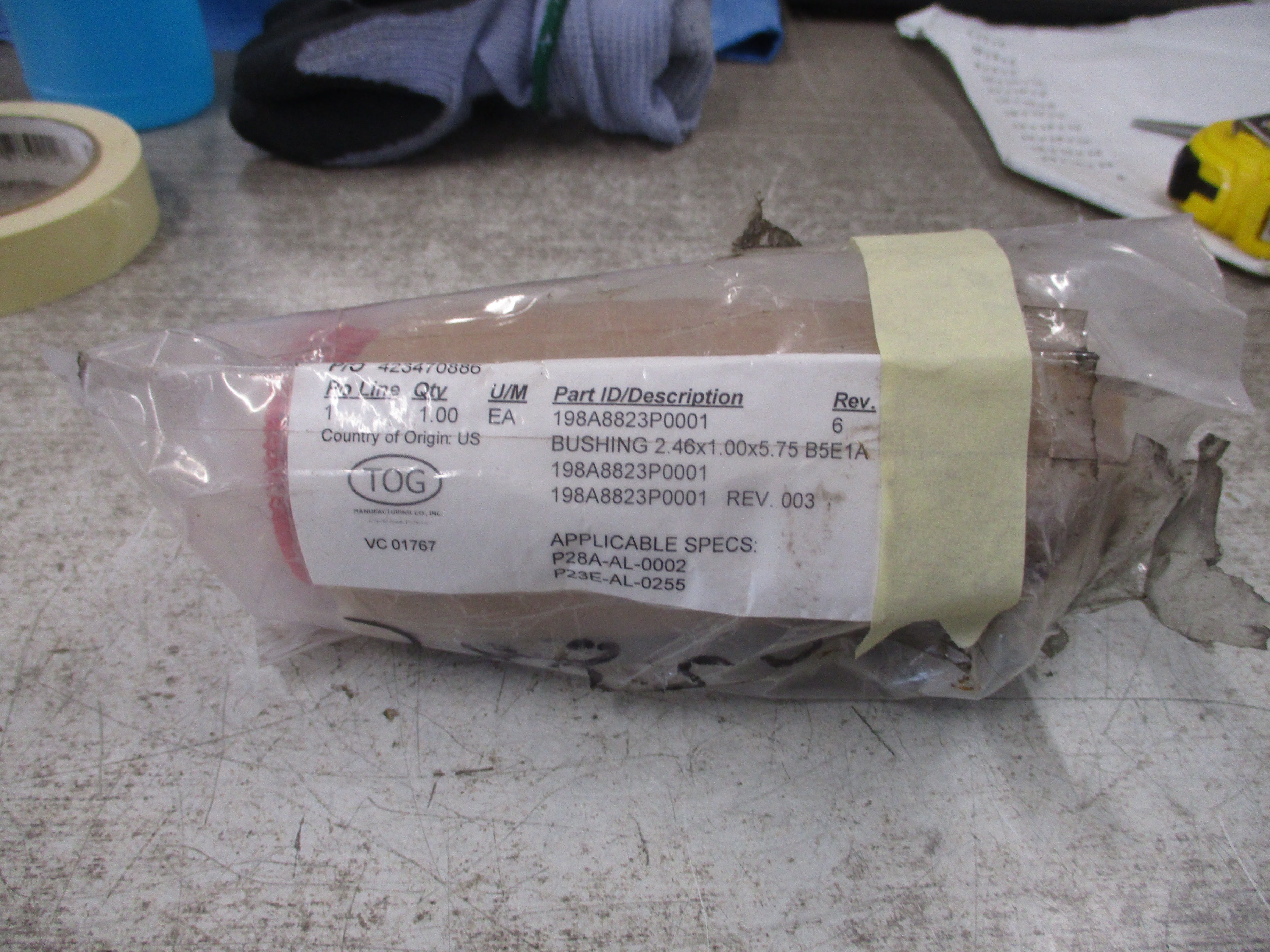 TOG Bushing 198A8823P0001 2.46x1.00x5.75 *No Box* New Surplus