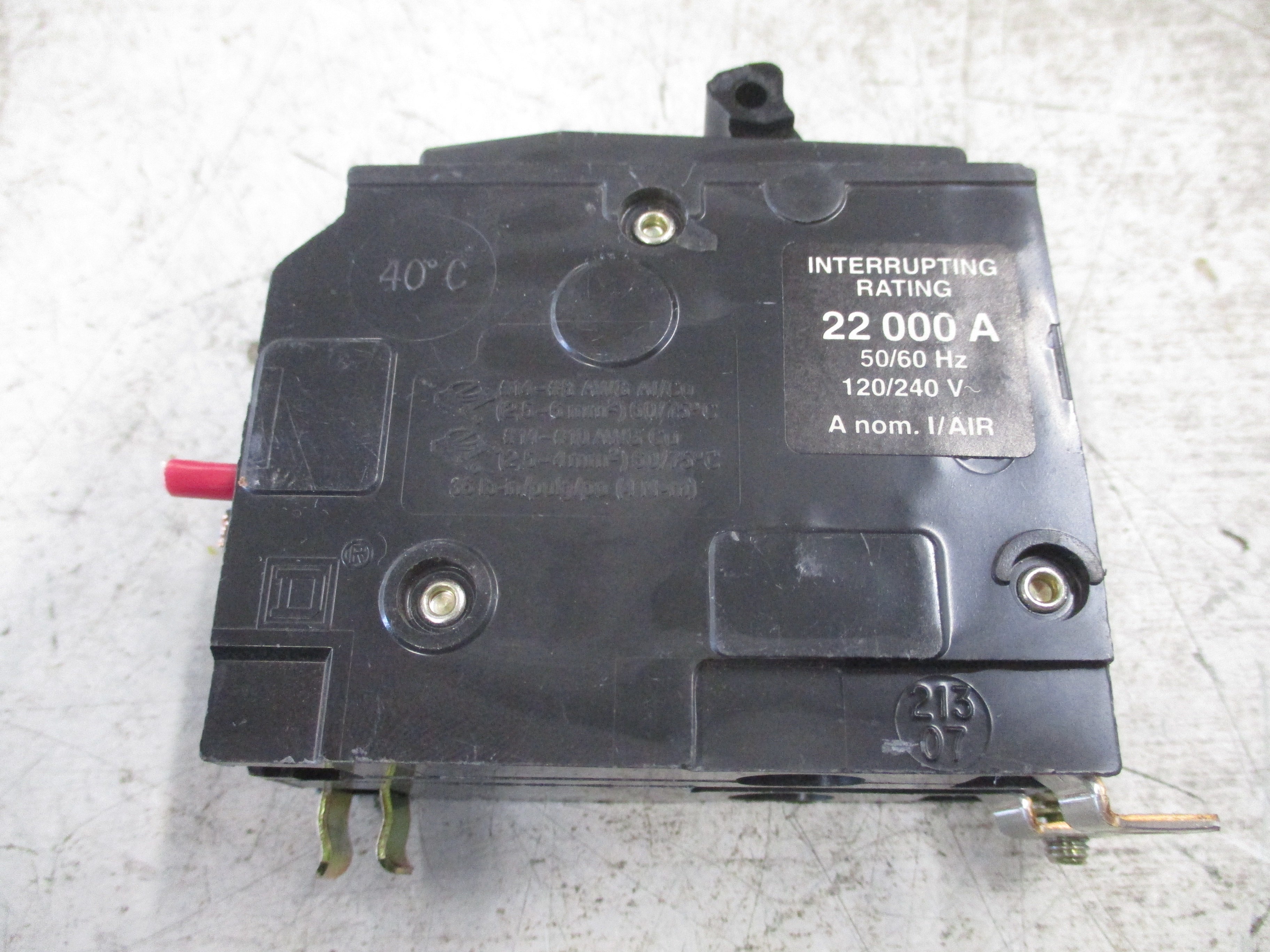 Square D Bolt-On Circuit Breaker QOB230VH 30A 120/240V 2P 22kA *(1) Screw* Used