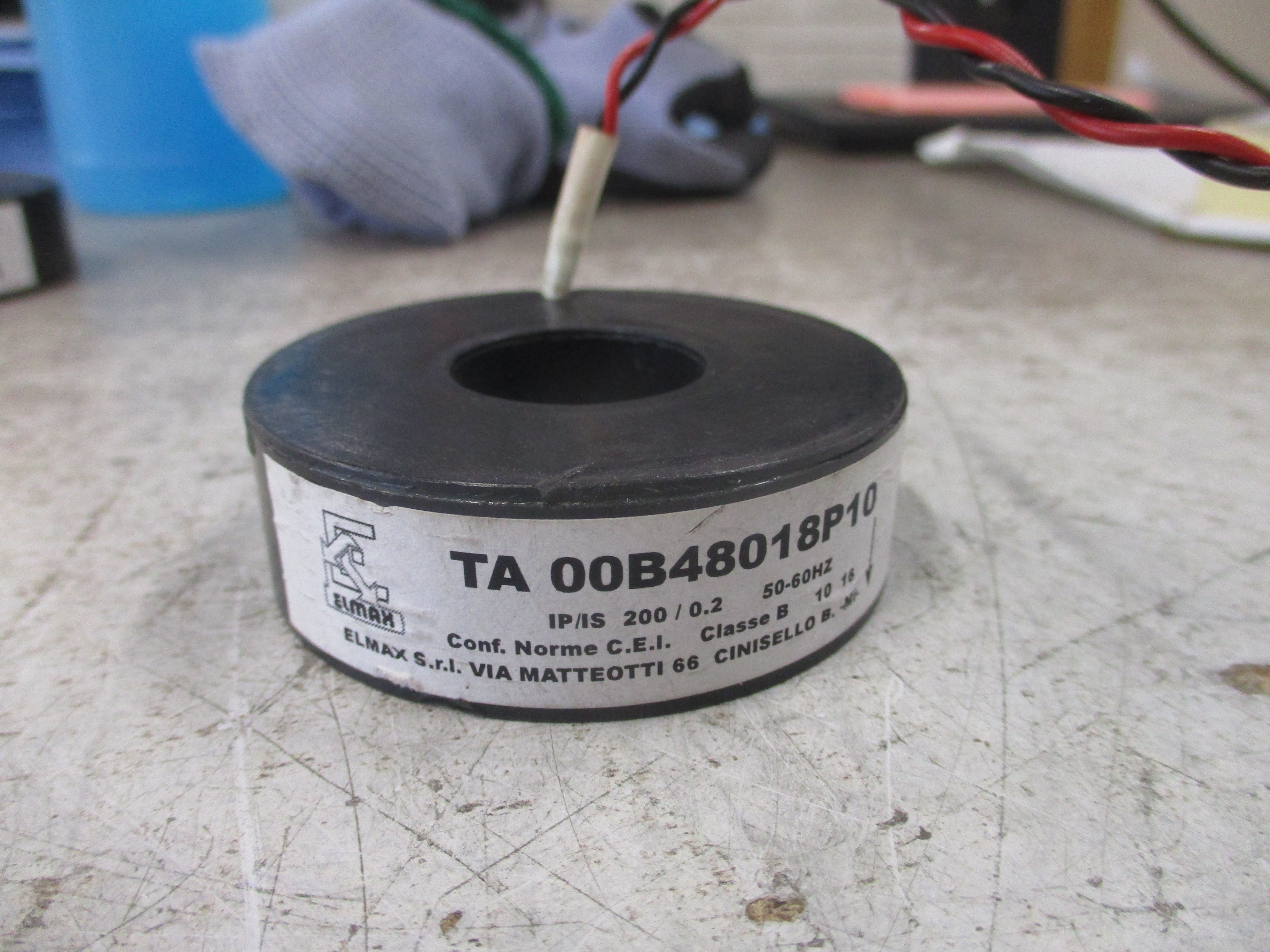 Elmax Current Transformer TA 00B48018P10 IP/IS 200/0.2 50-60Hz Used