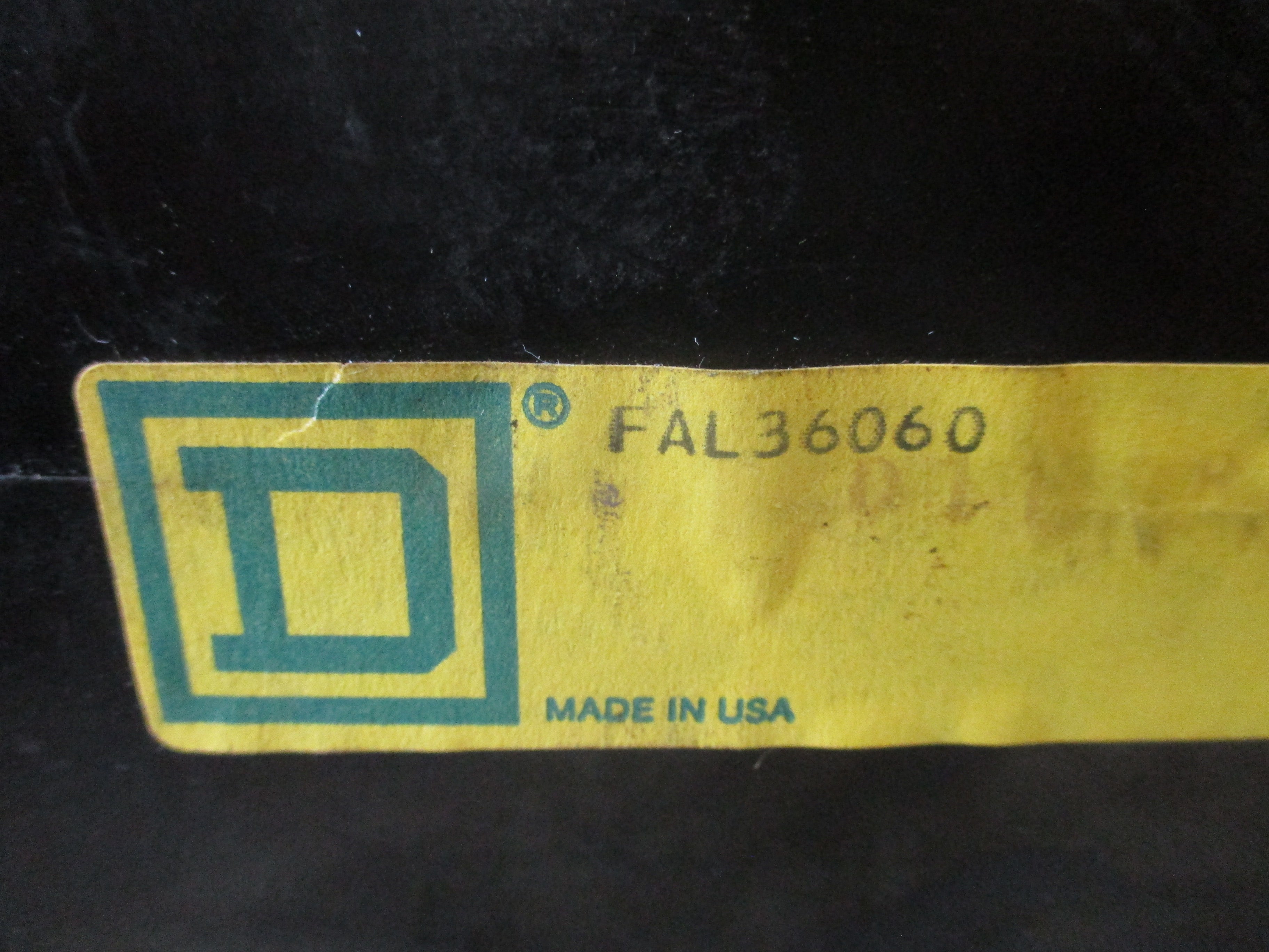 Square D Breaker Disconnect FAL36060 60A 600V 3P Used