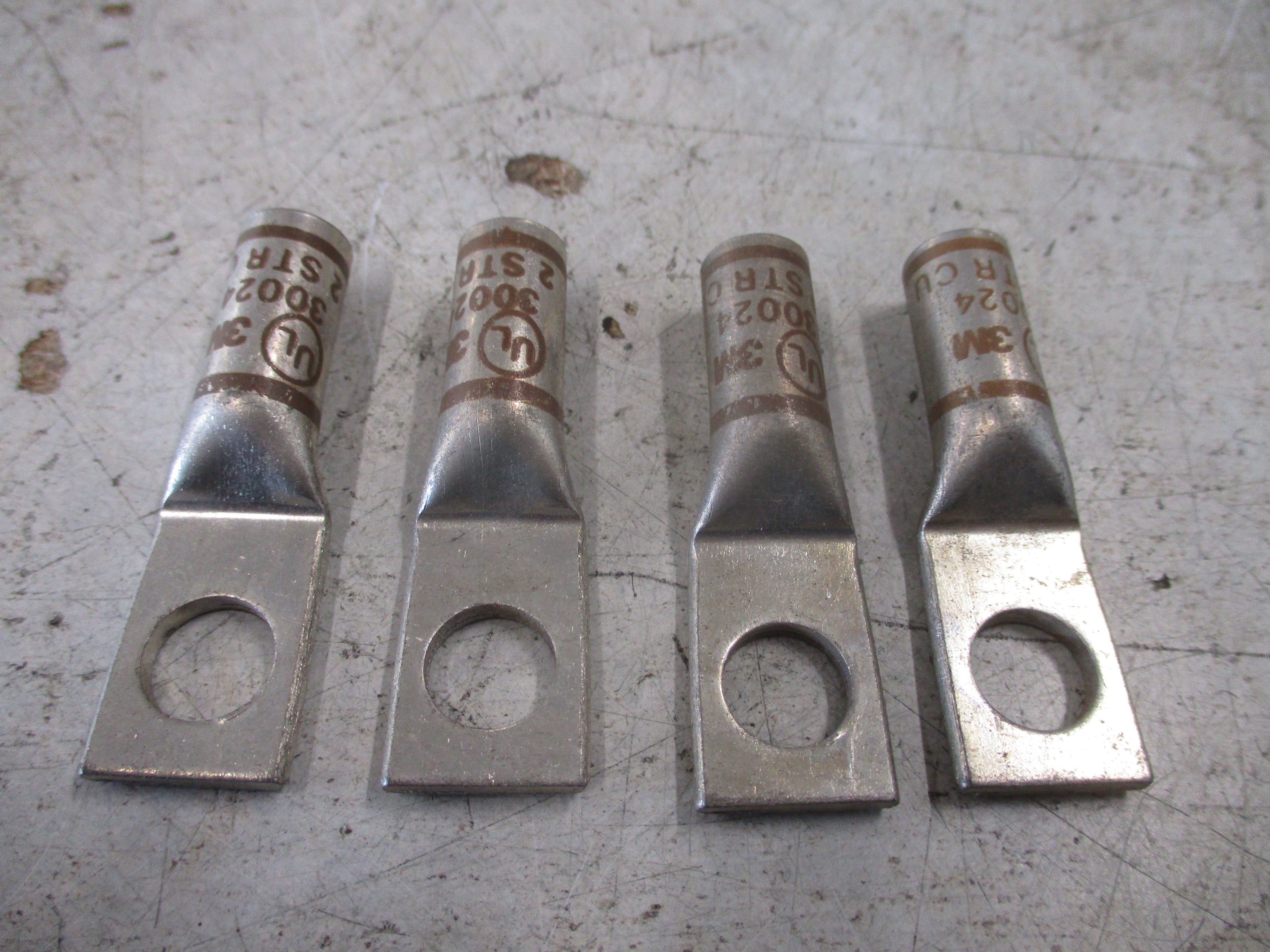 3M Crimp Lug 30024 2 STR 1-Hole *No Box* *Lot of 4* New Surplus