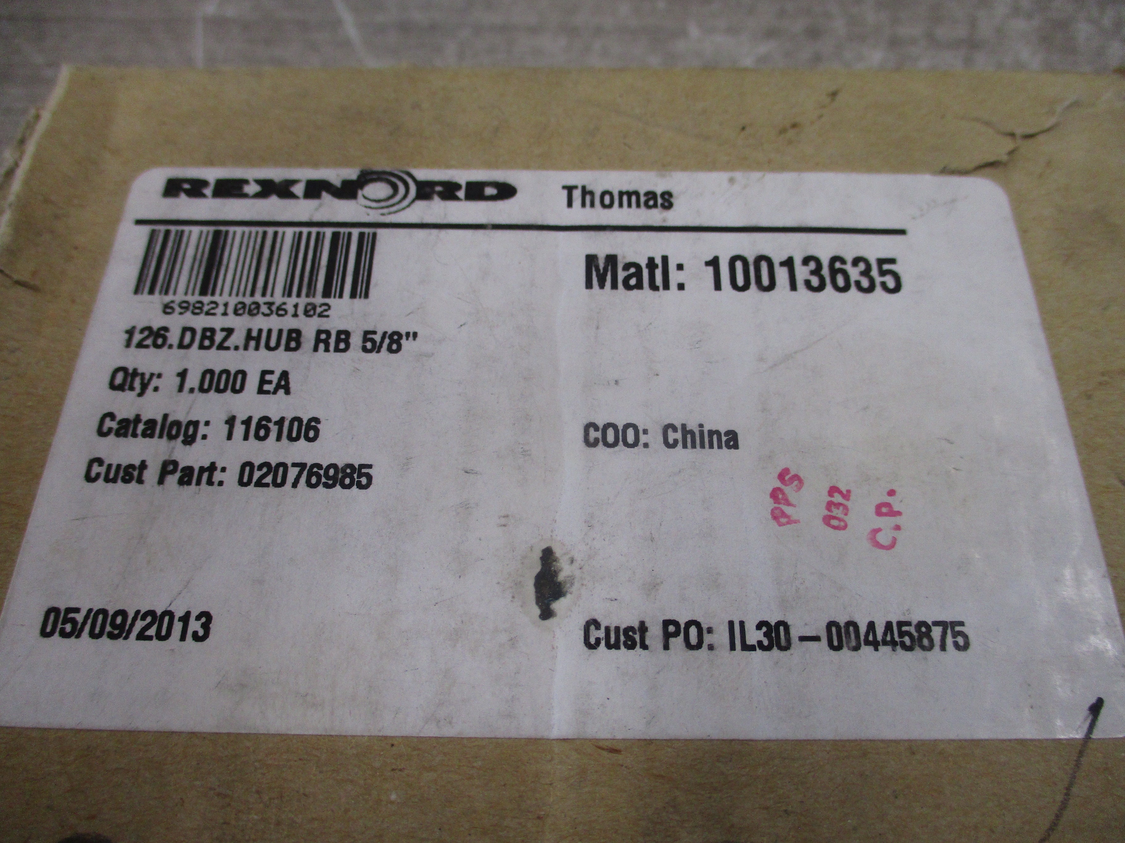 Rexnord Hub 116106 New Surplus