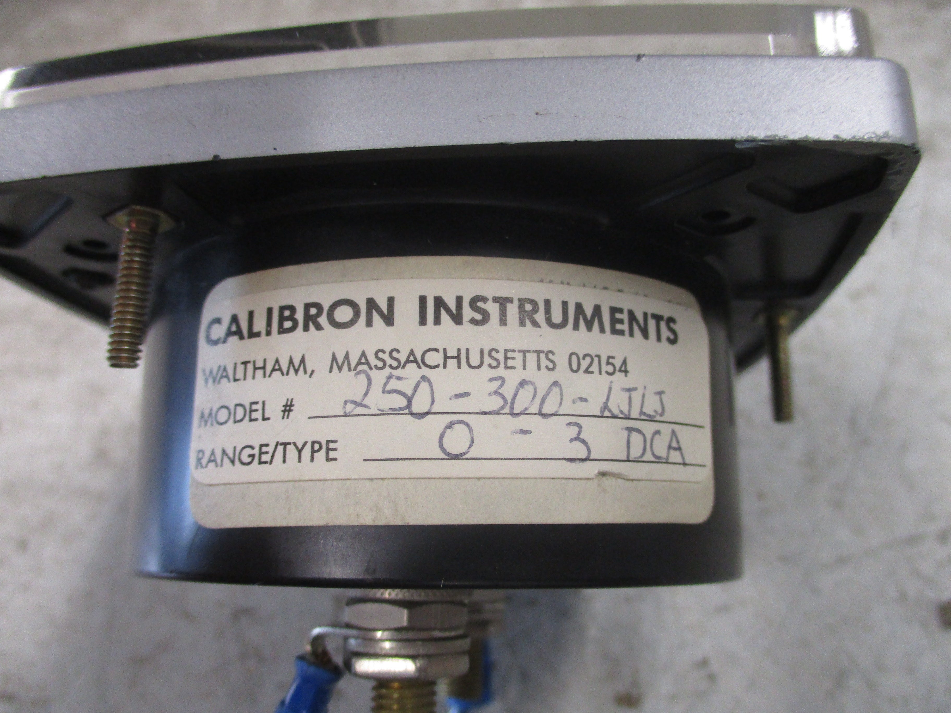 Calibron Instruments DC Ammeter 250-300LJLJ Range: 0-3A Used
