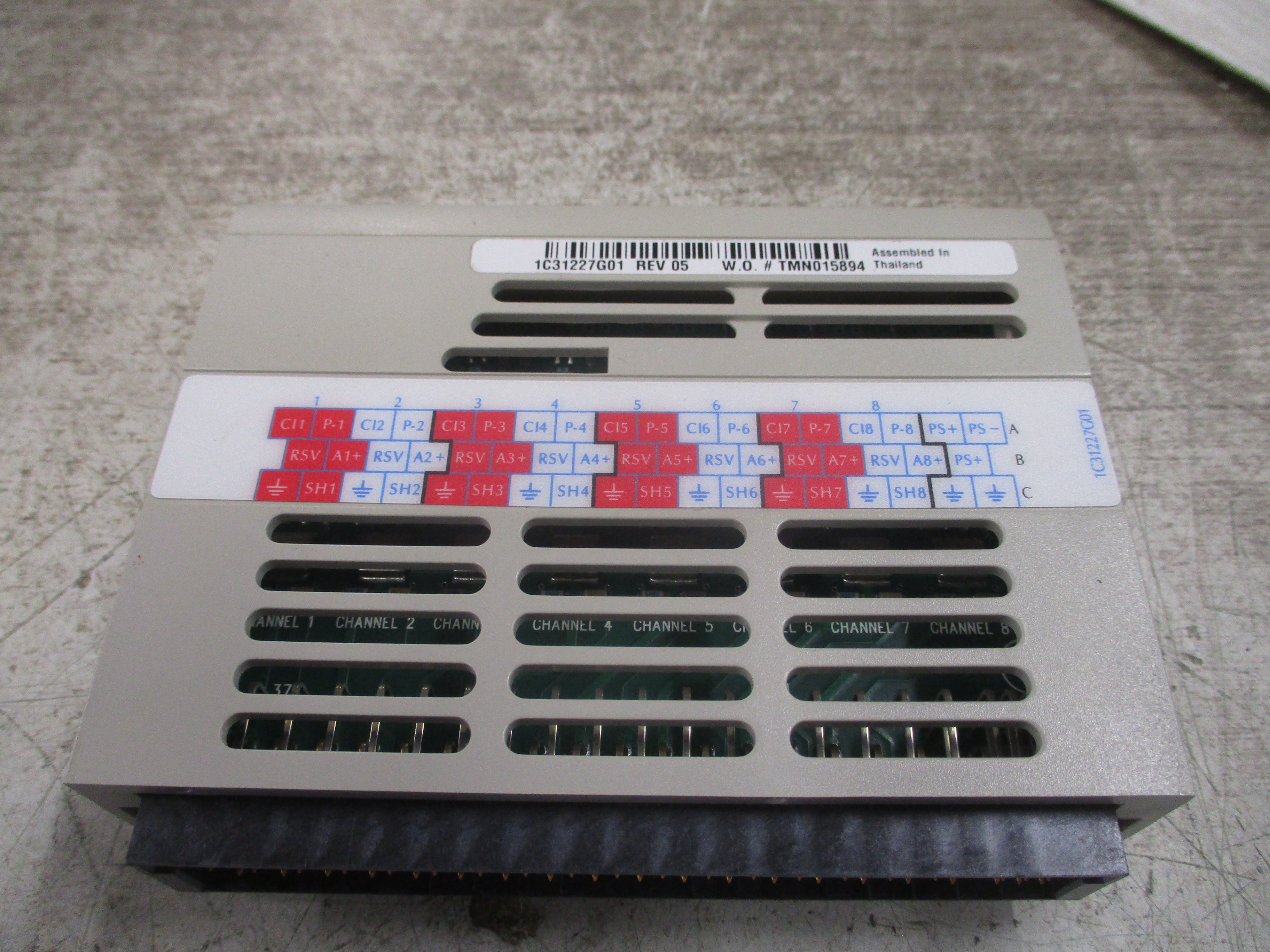 Emerson Ovation Analog Input (Current) Module 1C31227G01 Rev. 05 Used