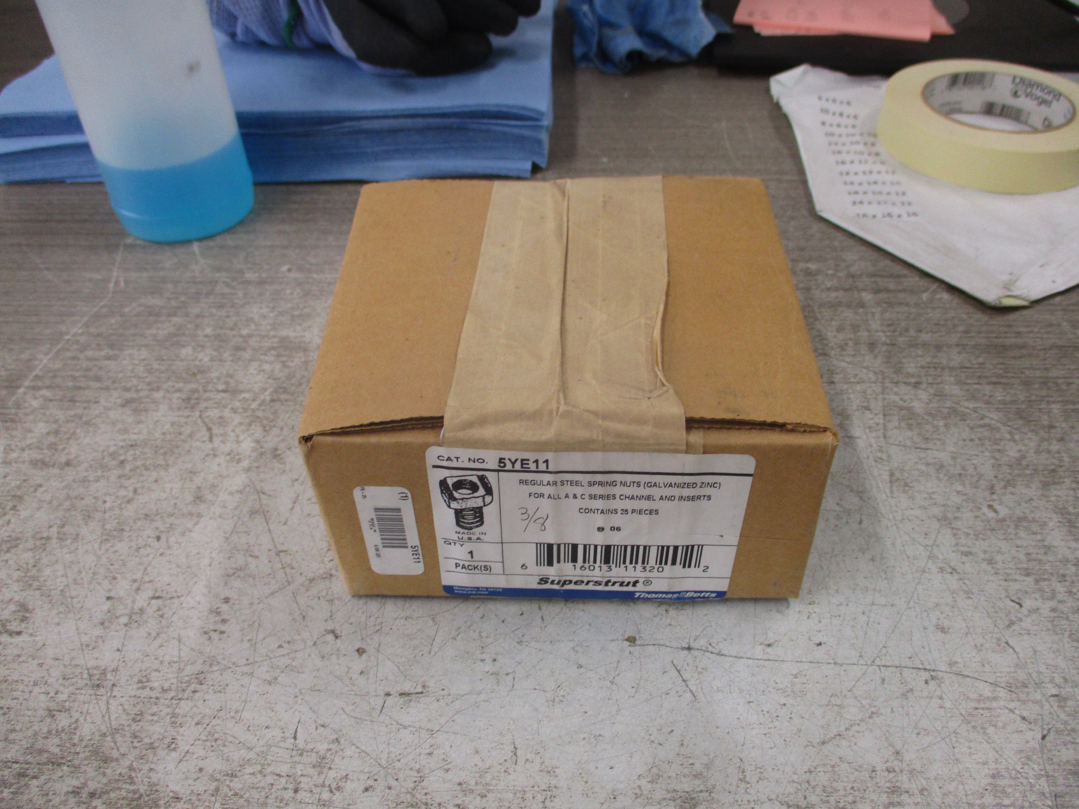 Thomas & Betts Superstrut Spring Nut 5YE11 Galvanized Steel 3/8" *Box of 25*
