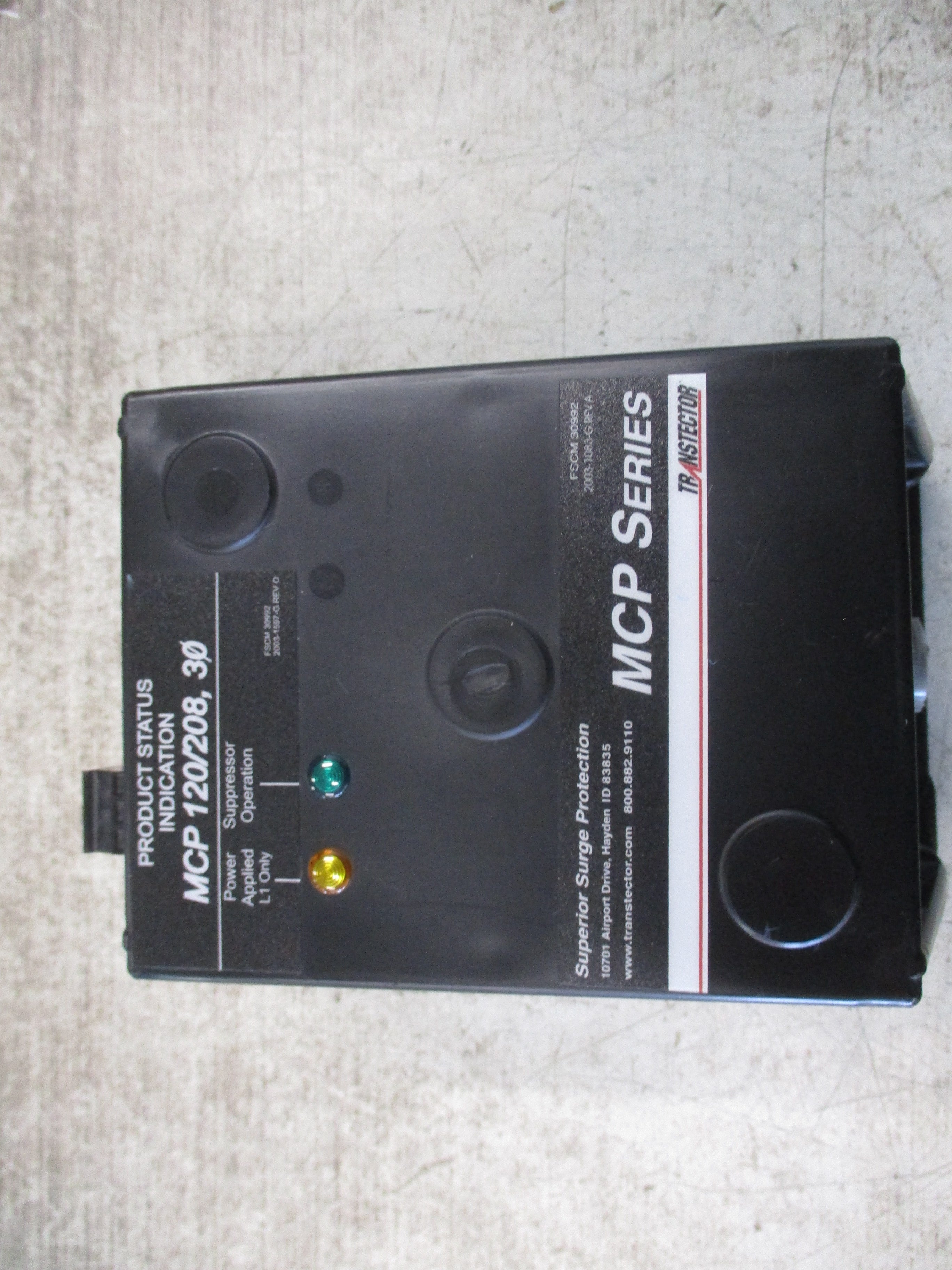 Transtector Surge Suppressor 1101-601 120V 50/60Hz SVR: 330Vpk Used