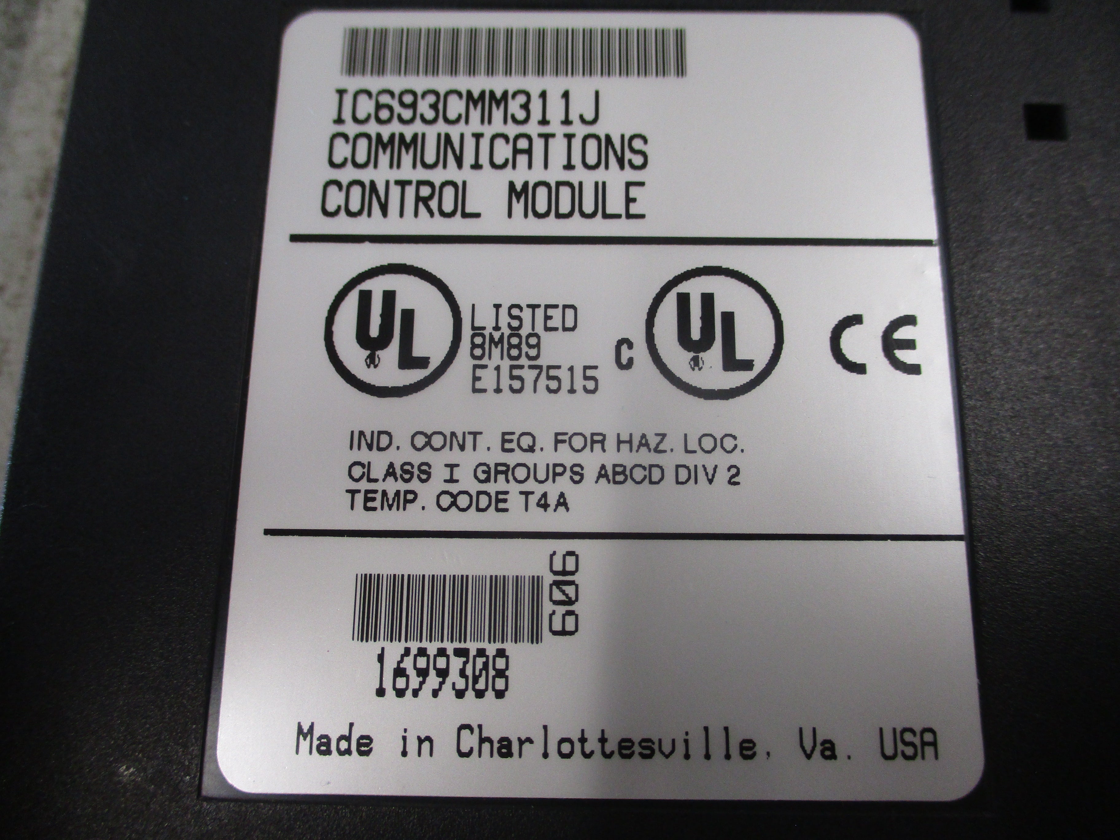 GE Fanuc Communications Control Module IC693CMM311J W/Cable *No Cover* Used