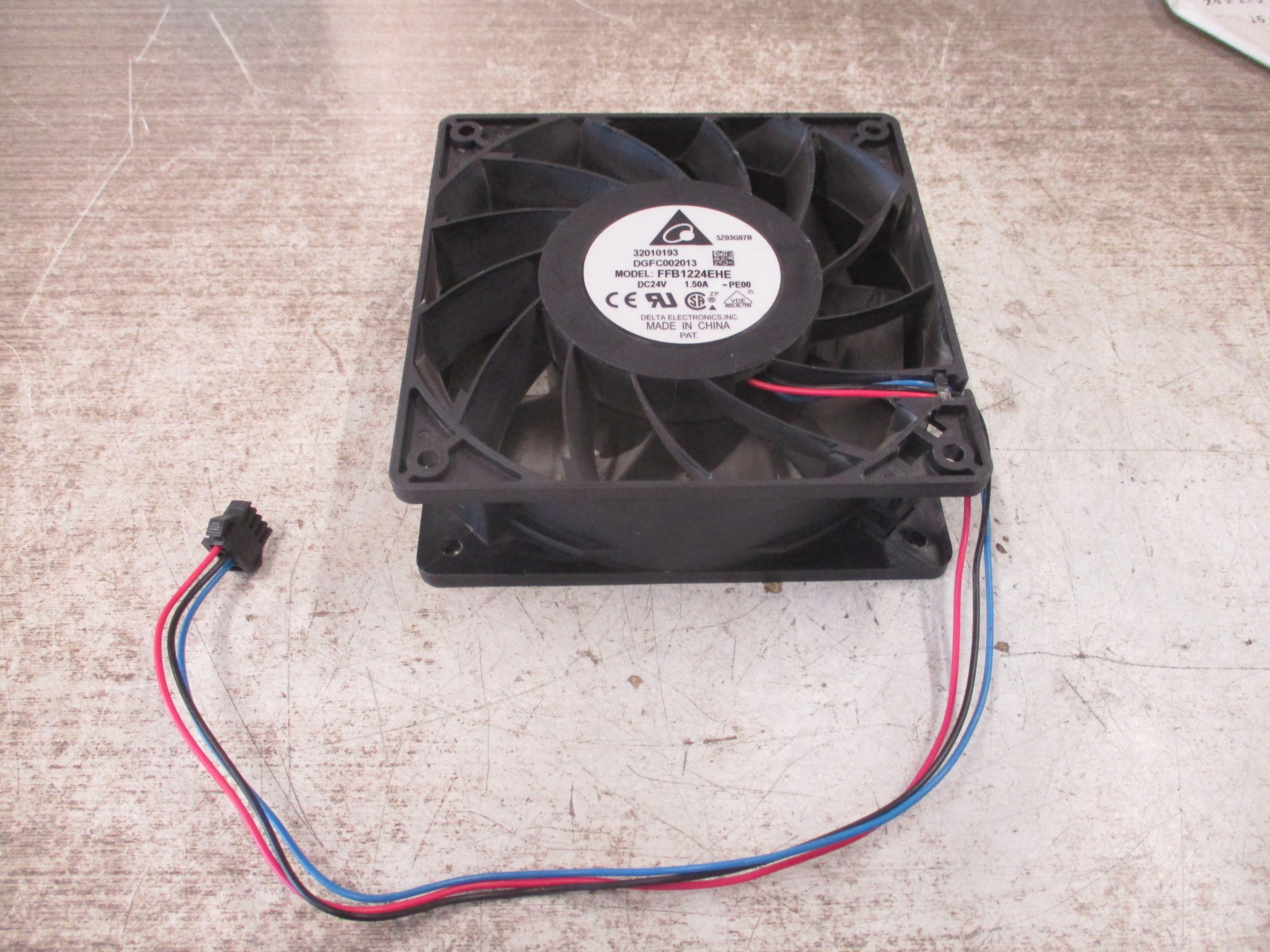 Delta Axial Fan FFB1224EHE 24VDC 1.50A Used