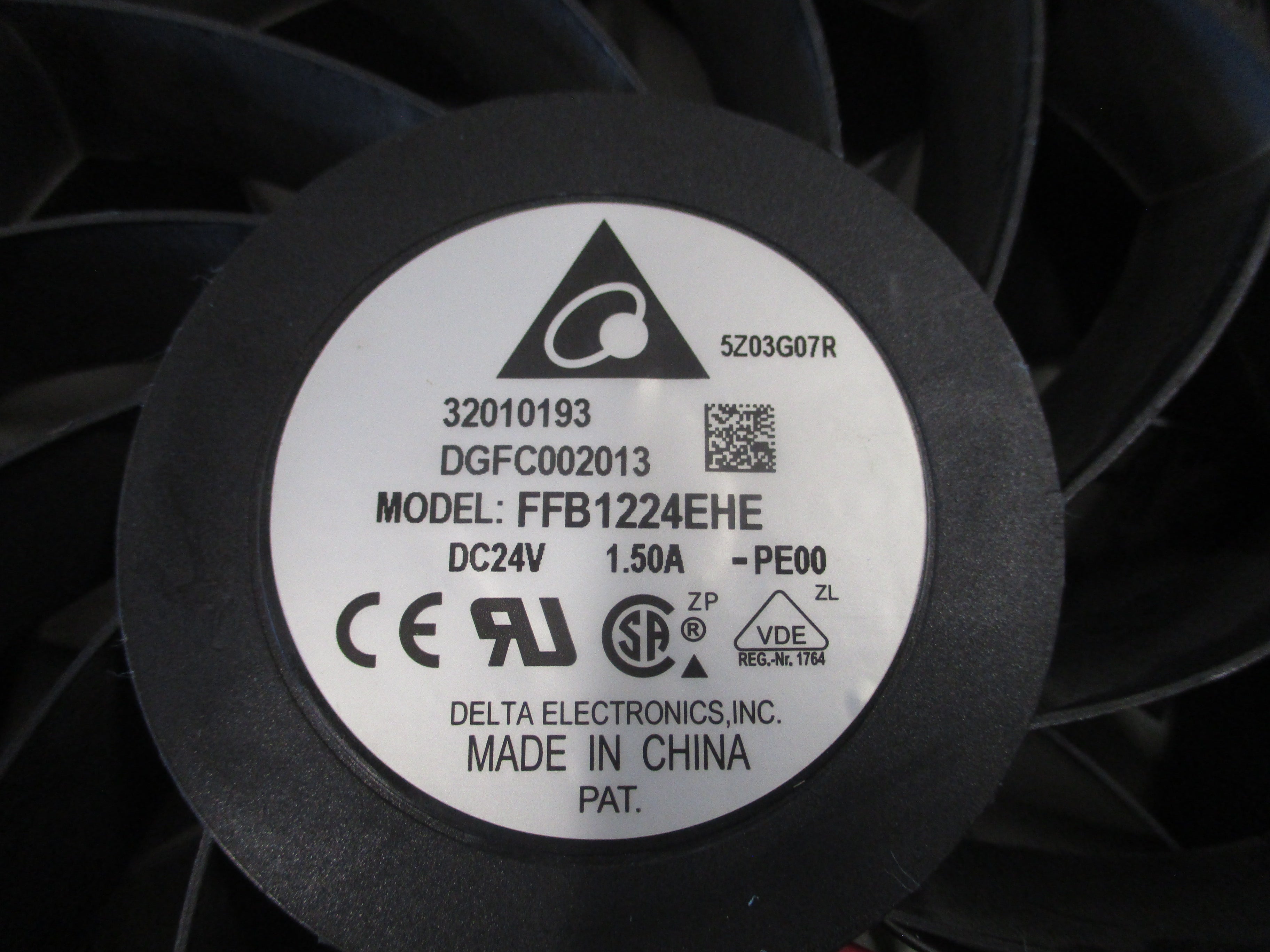 Delta Axial Fan FFB1224EHE 24VDC 1.50A Used