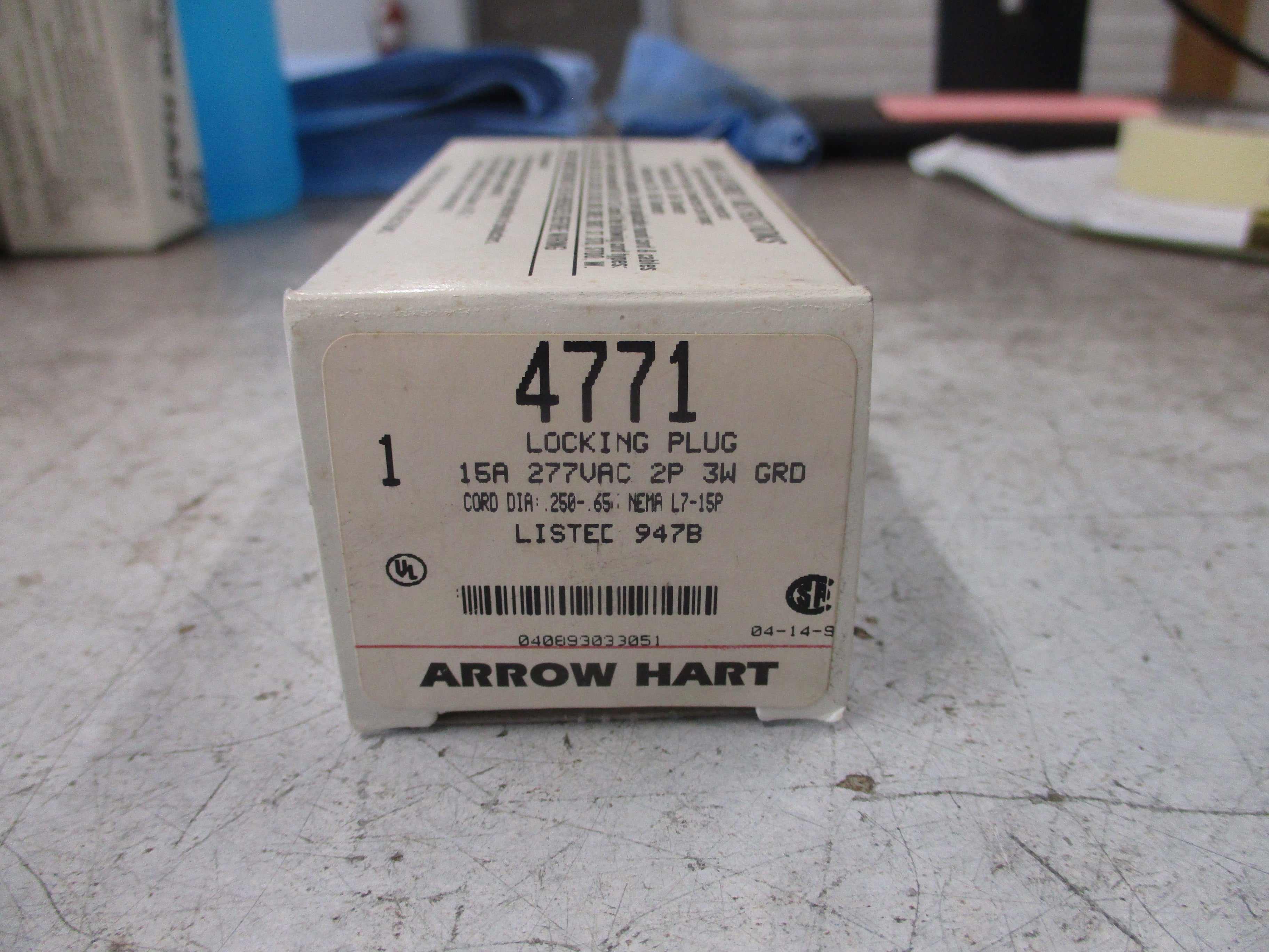 Arrow Hart Locking Plug 4771 15A 277V 2P 3W Nema L7-15P *Lot of 2* New Surplus