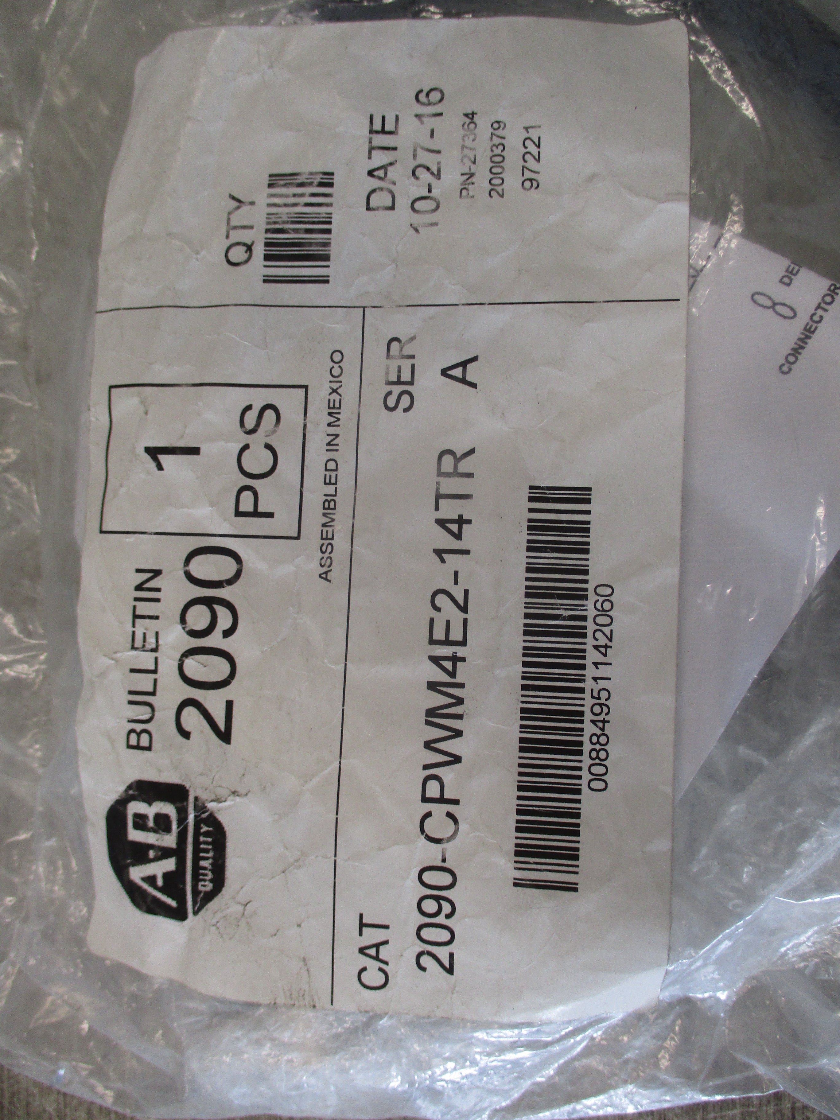 Allen-Bradley Transition Cable 2090-CPWM4E2-14TR Ser. A *No Box* New Surplus
