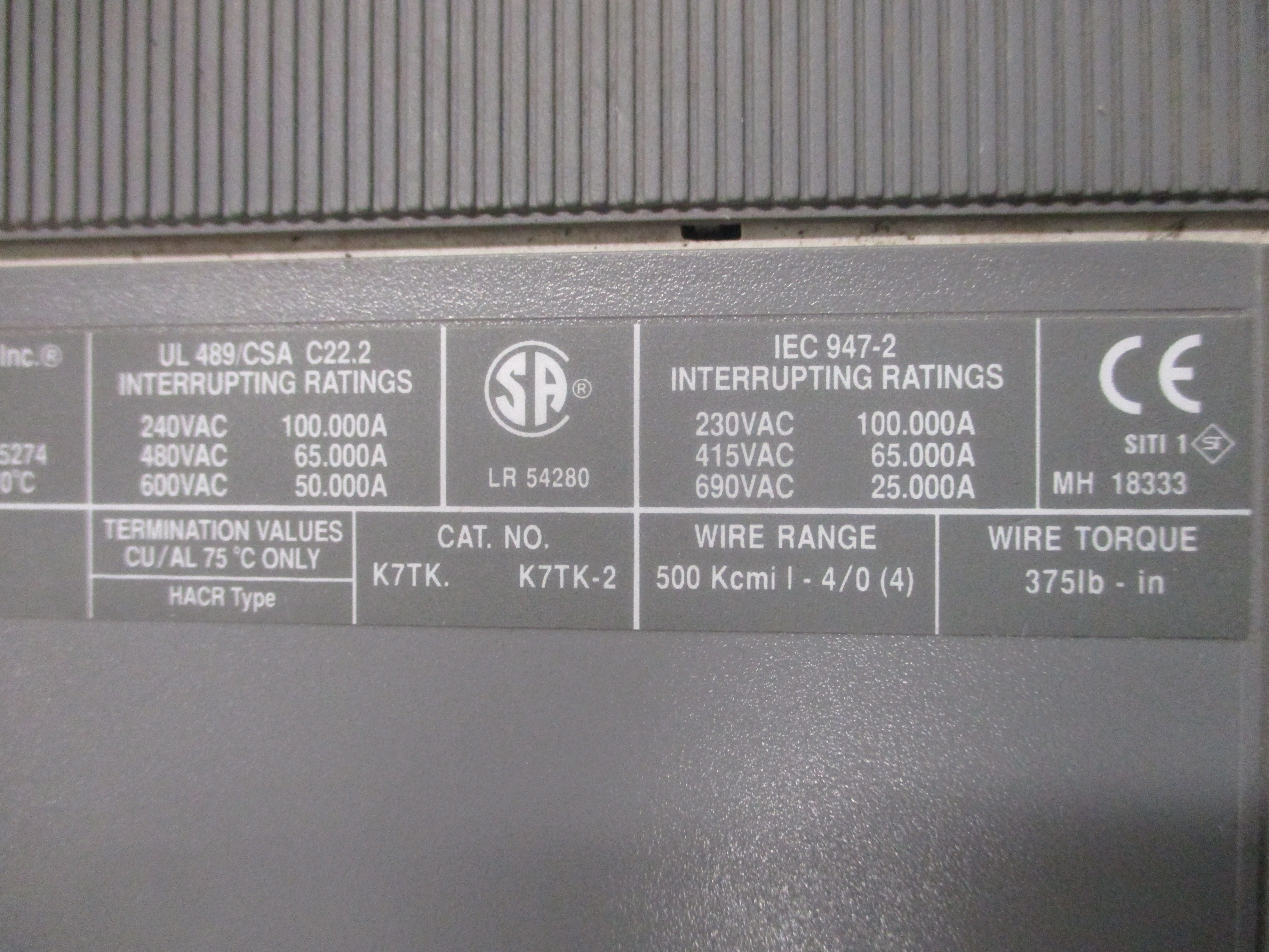 ABB SACE S7 Circuit Breaker S7H PR211 1000A 600V 3P Shunt Trip Aux. Switch Used