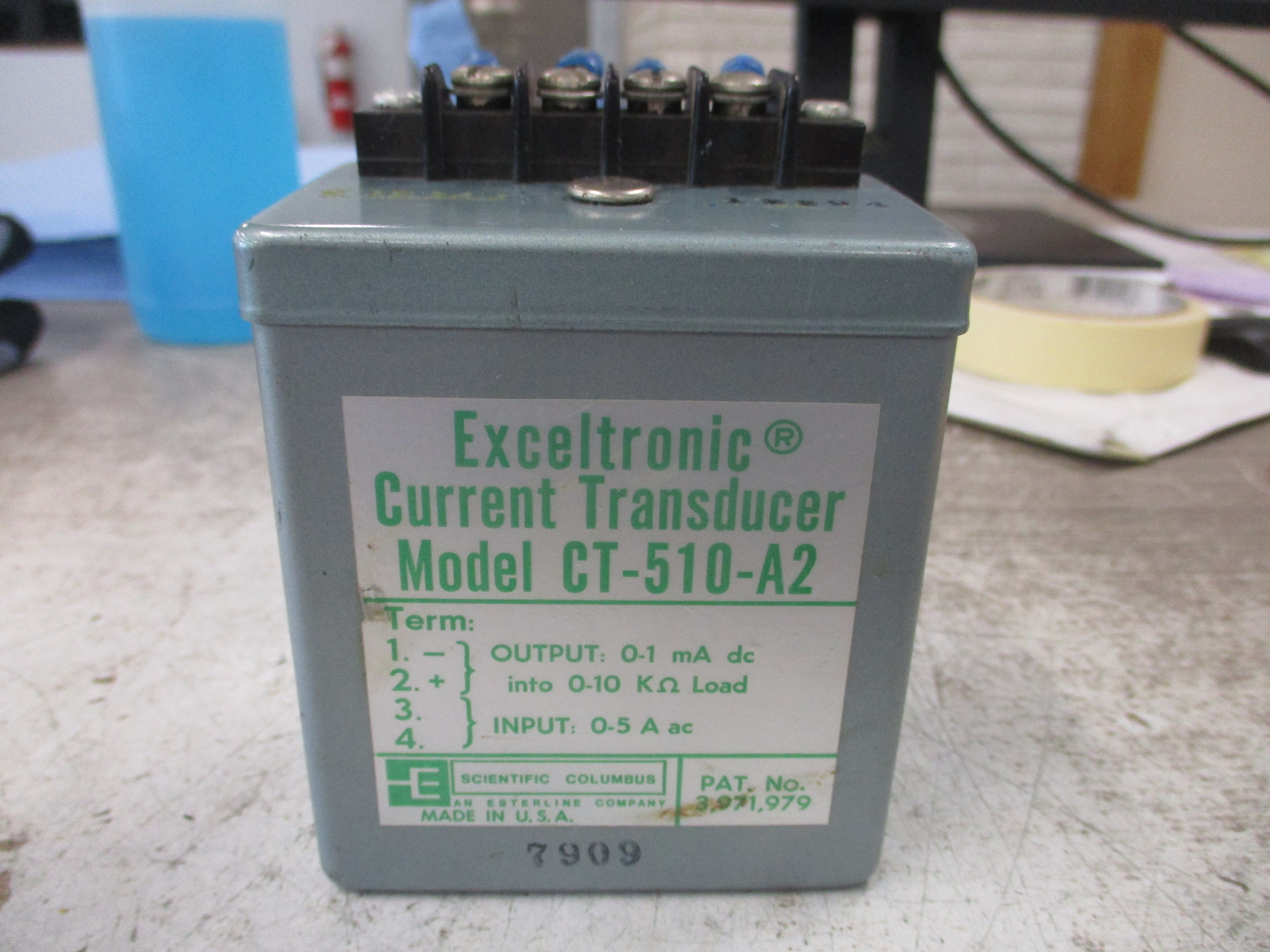 Scientific Columbus Exceltronic Current Transducer CT-510-A2 Input: 0-5A