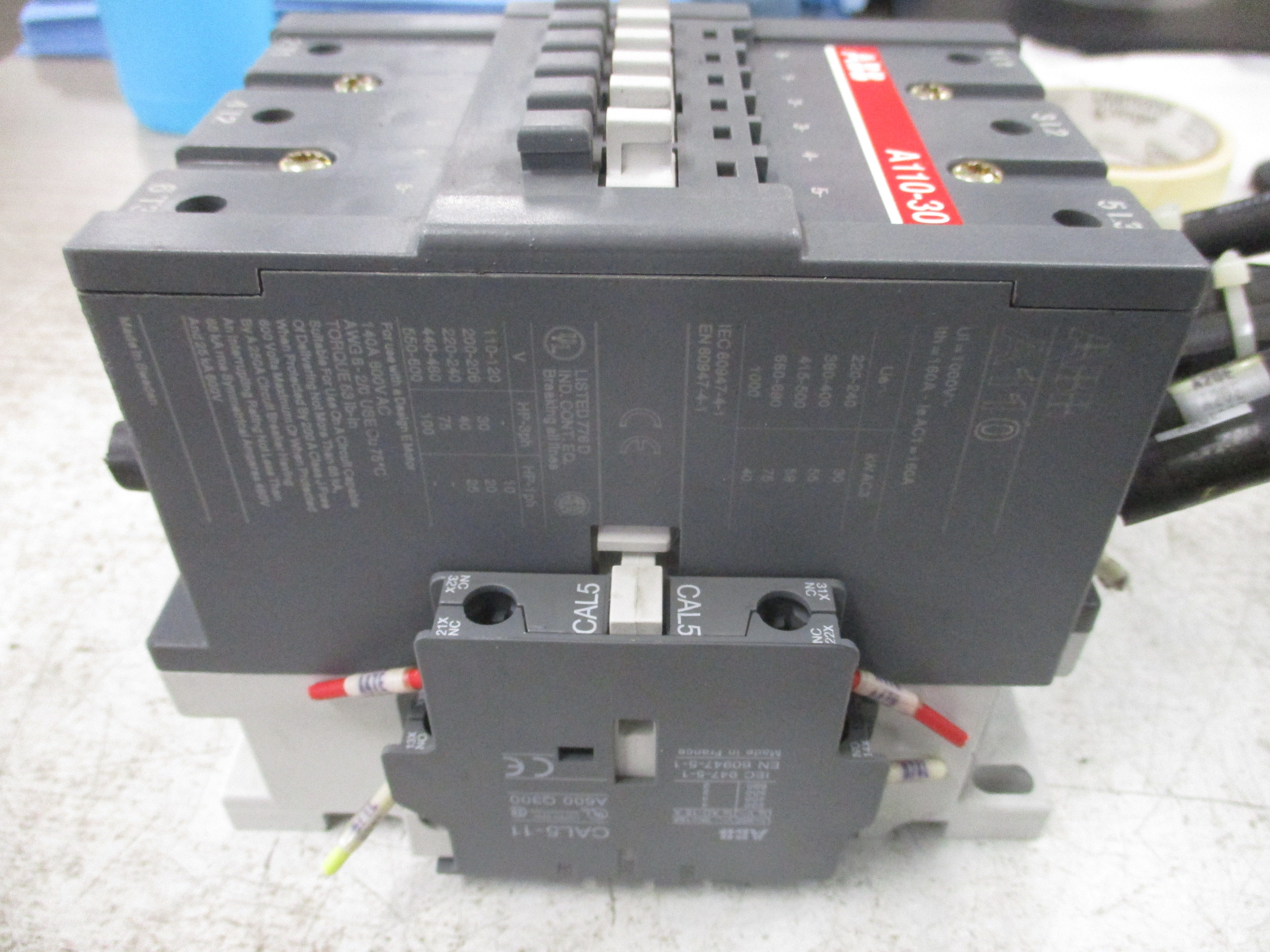 ABB Contactor A110-30 110-120V Coil 140A 600V (1) Aux Contact