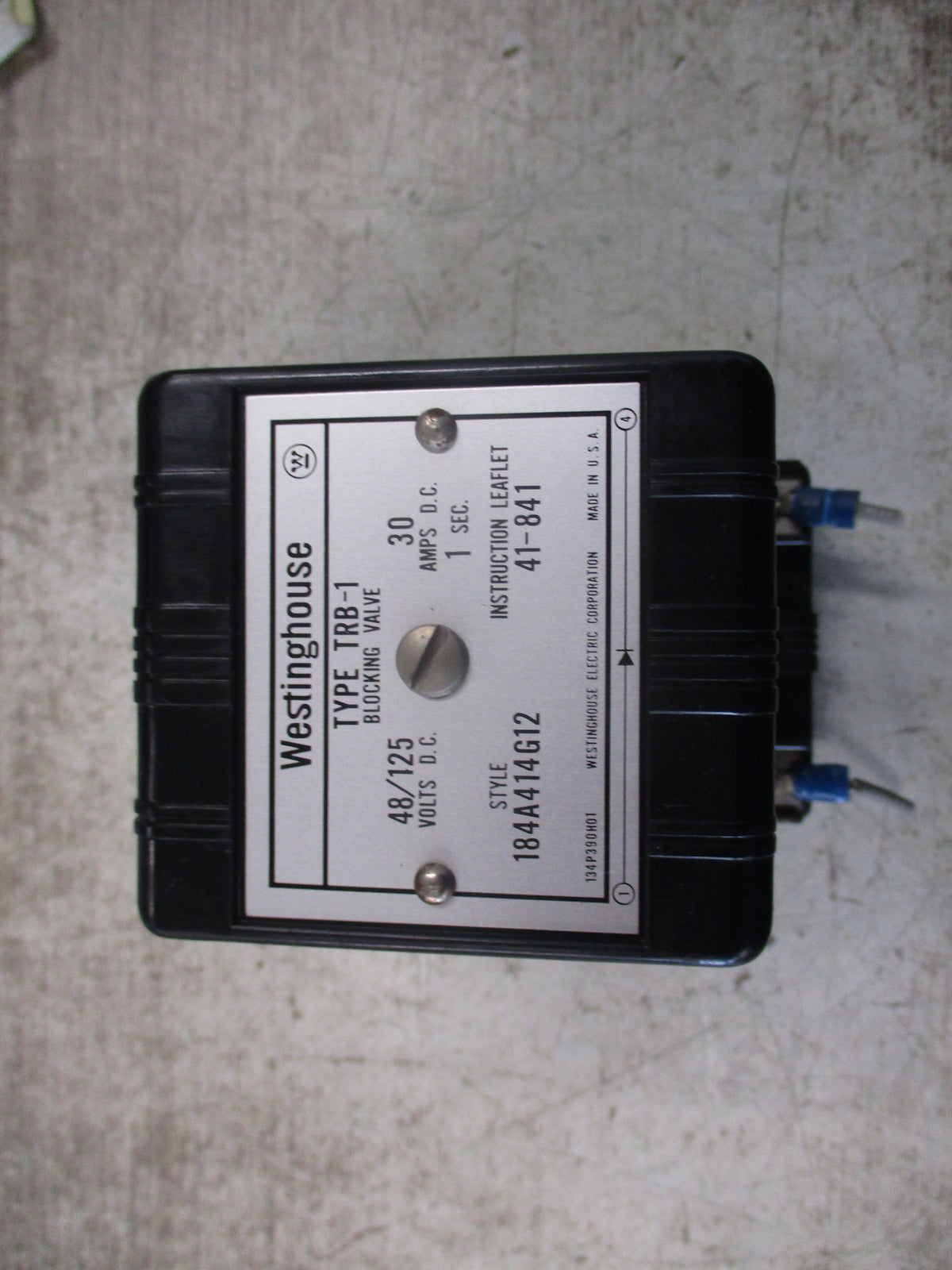 Westinghouse Type TRB-1 Blocking Valve 184A414G12 48/125VDC 30A 1 Sec
