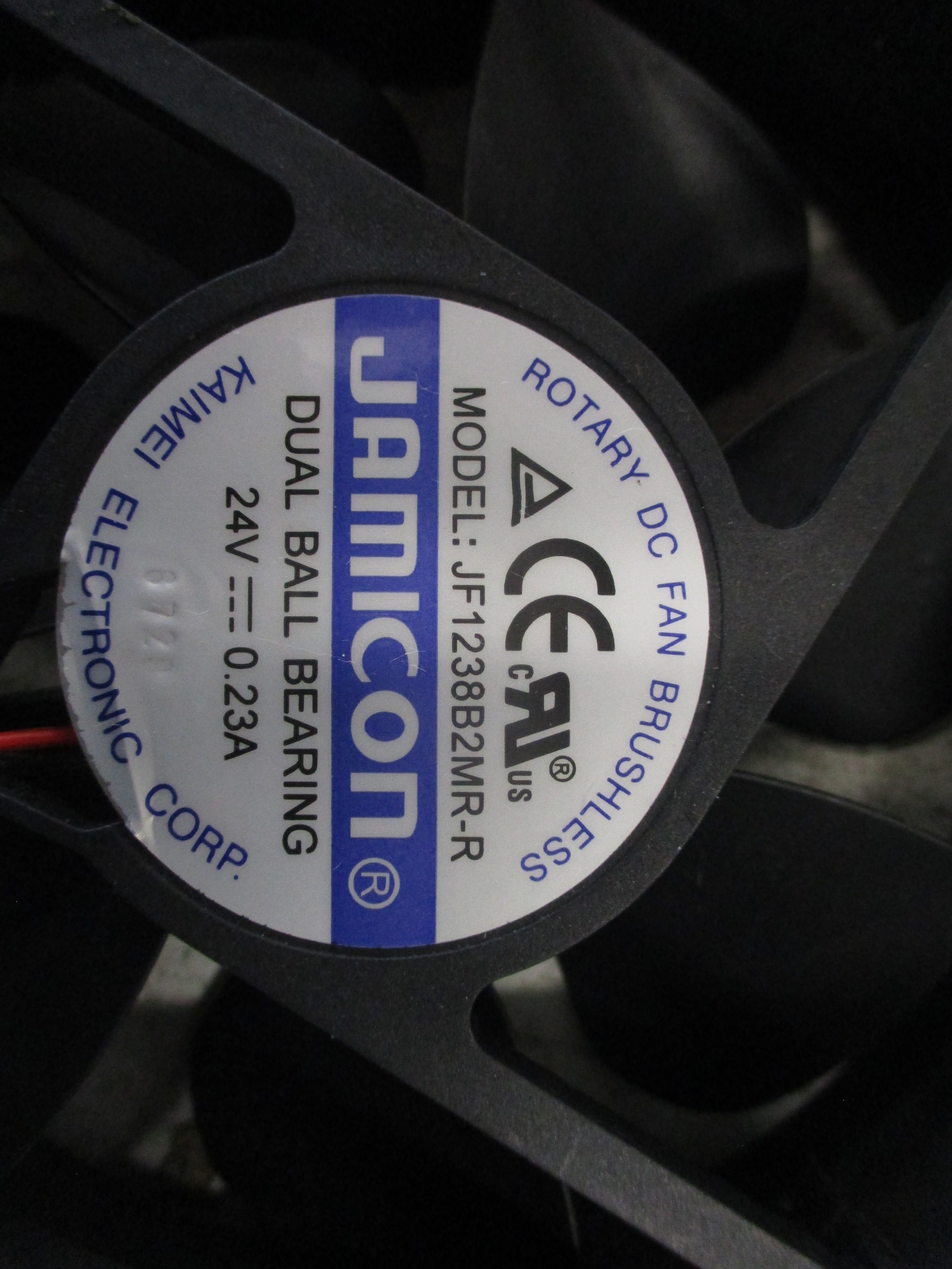Jamicon Axial Fan JF1238B2MR-R 24VDC 0.23A Used