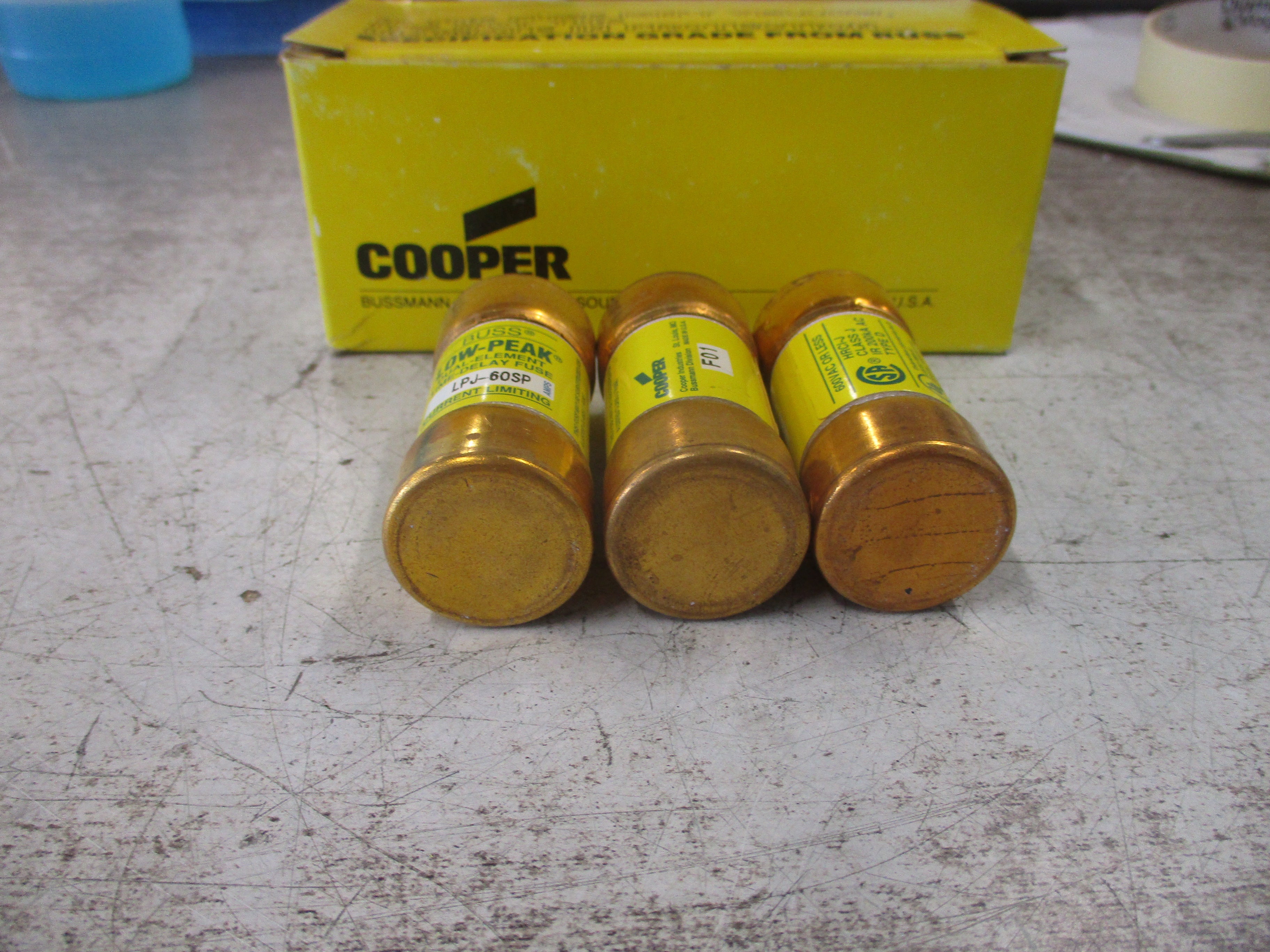 Cooper Bussmann Low-Peak Fuse LPJ-60SP 60A 600V *Box of 3* New Surplus