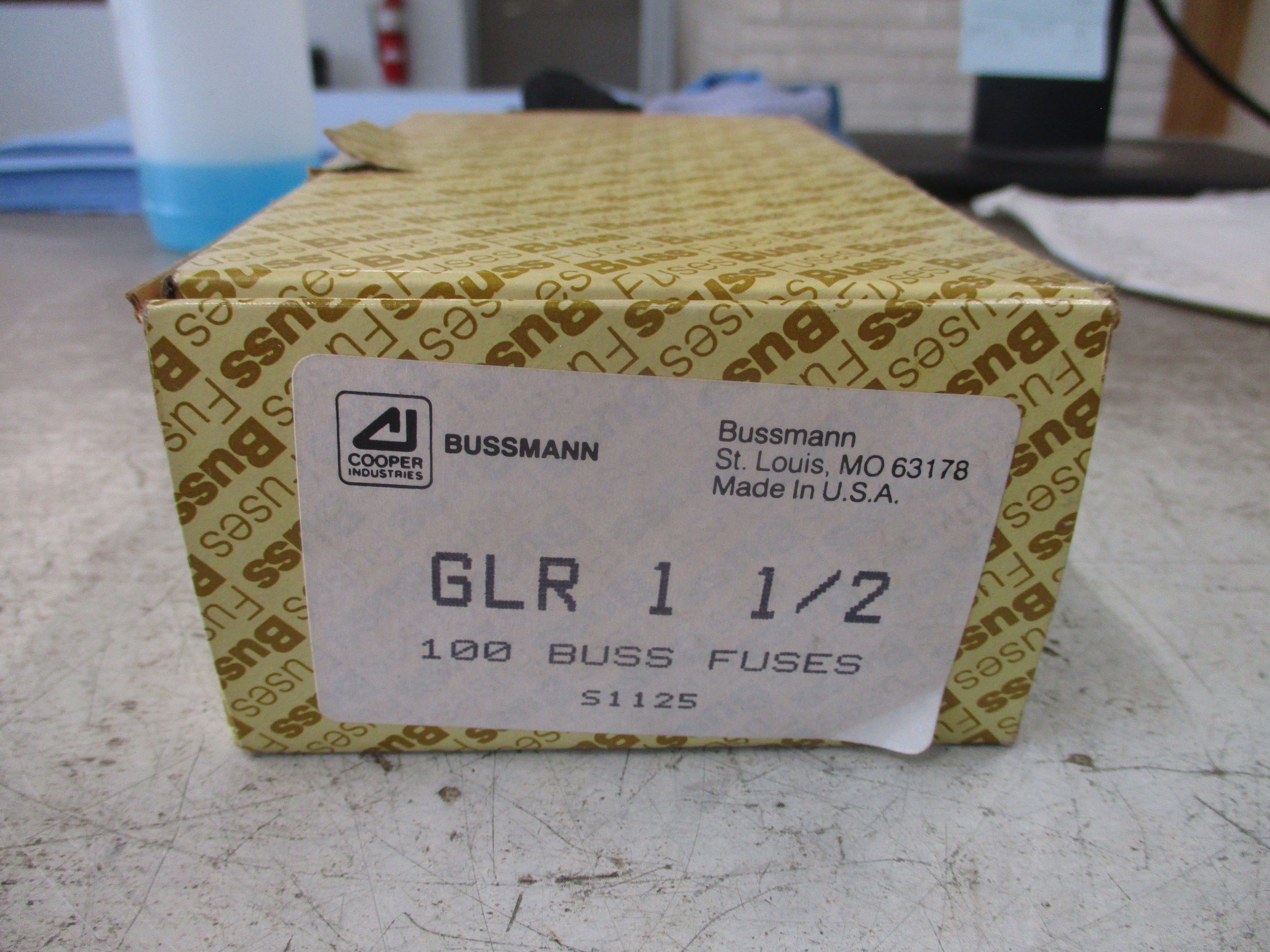 Cooper Bussmann Fuse GLR 1 1/2 300V 1 1/2A *Box of 100* New Surplus