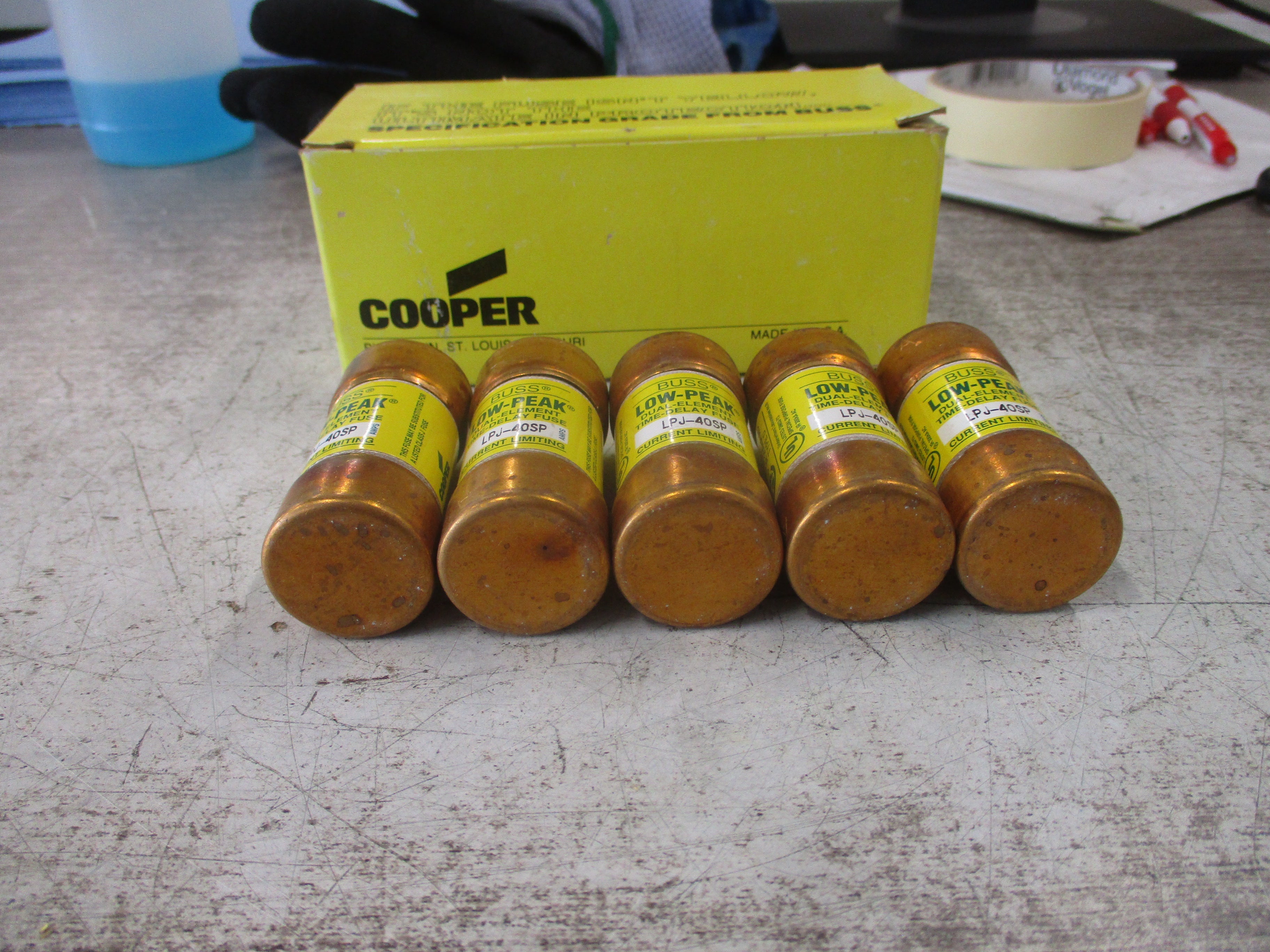 Cooper Bussmann Low-Peak Fuse LPJ-40SP 40A 600V *Box of 5* New Surplus