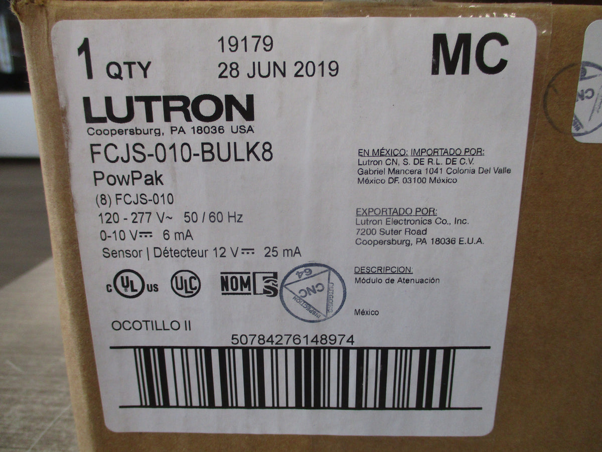 Lutron PowPak Wireless Fixture Control FCJS-010-BULK8 (8) FCJS-010 120-277VAC