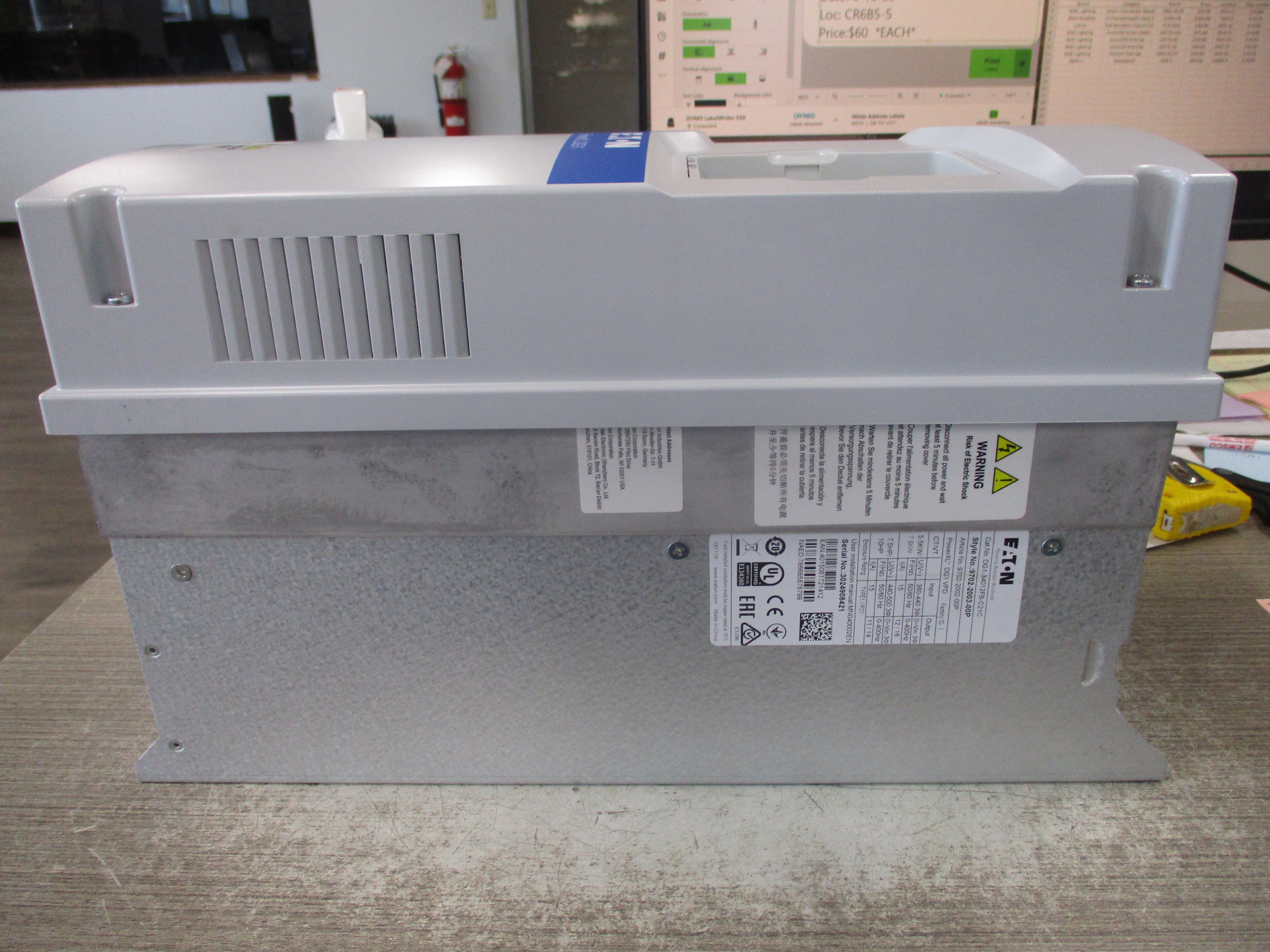 Eaton PowerXL DG1 AC Drive DG1-34012FB-C21C Style#: 9702-2003-00P 10HP 3Ph