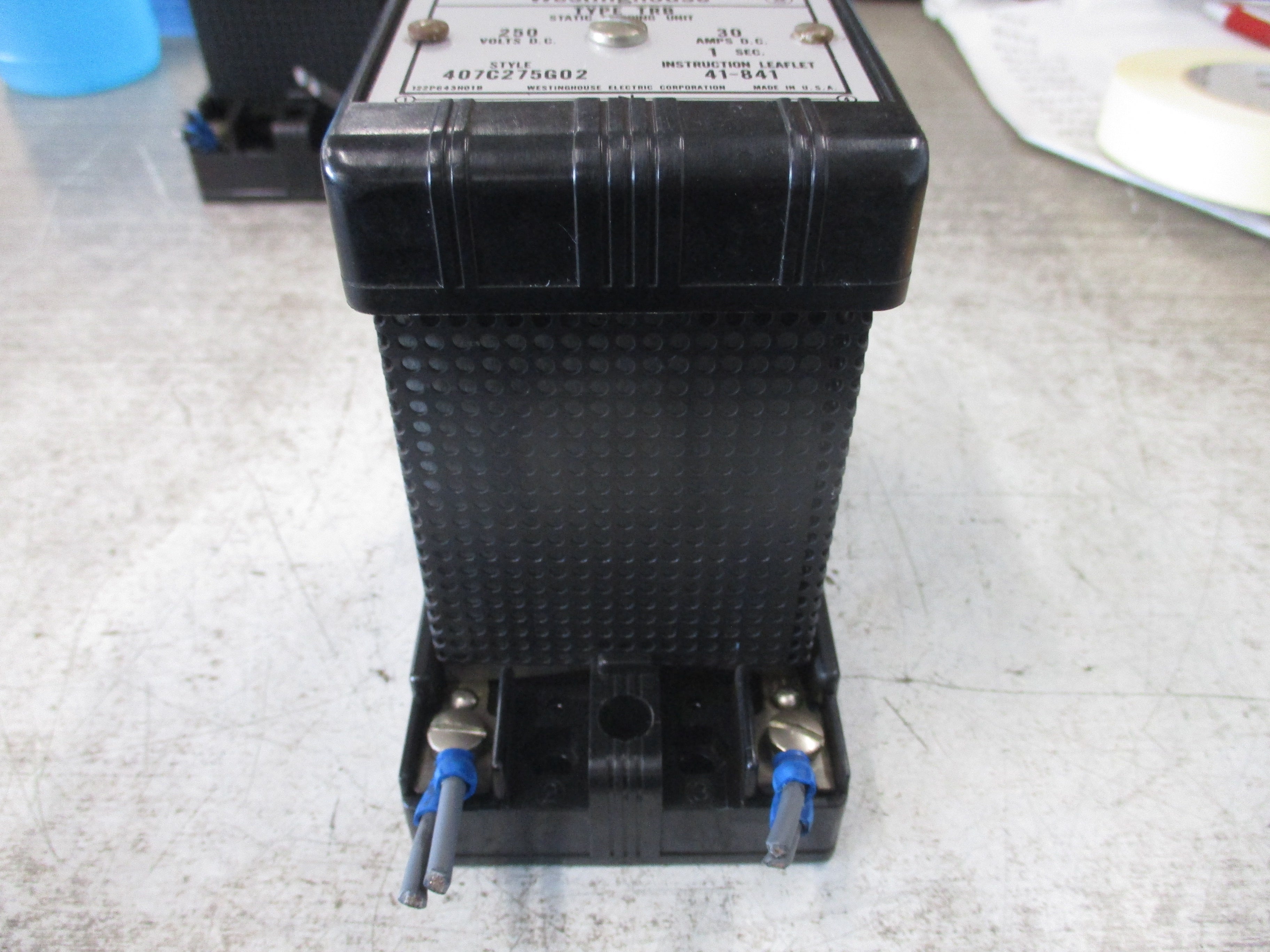 Westinghouse Type TRB Static Tripping Unit 407C275G02 250VDC 30A 1 sec Used