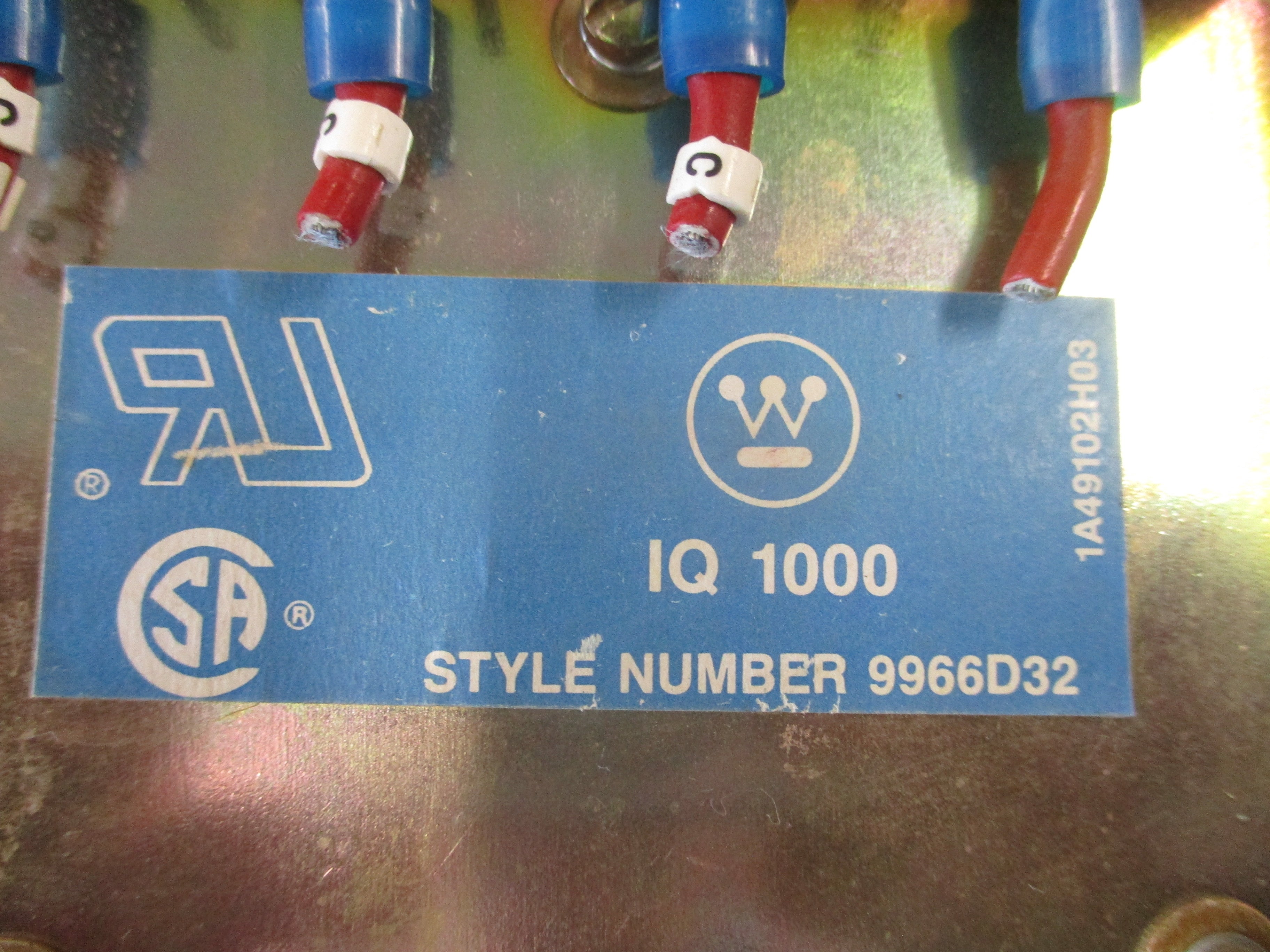 McQuay/Westinghouse IQ-1000 Motor Protection Relay 9966D32 Used