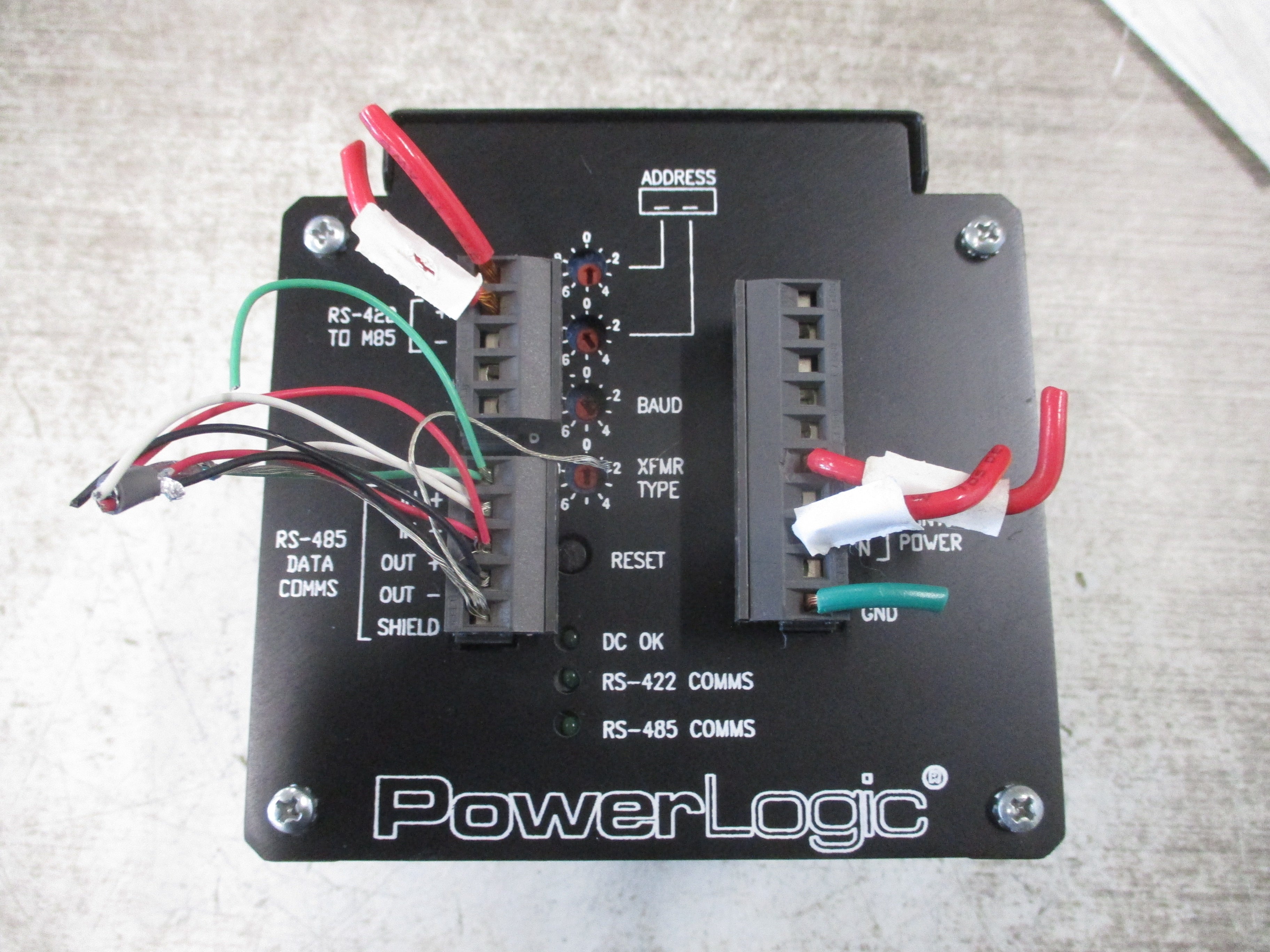 Square D PowerLogic M85 Temp. Control Interface 3050 PIF-85 Ser. A1 Rev. V20