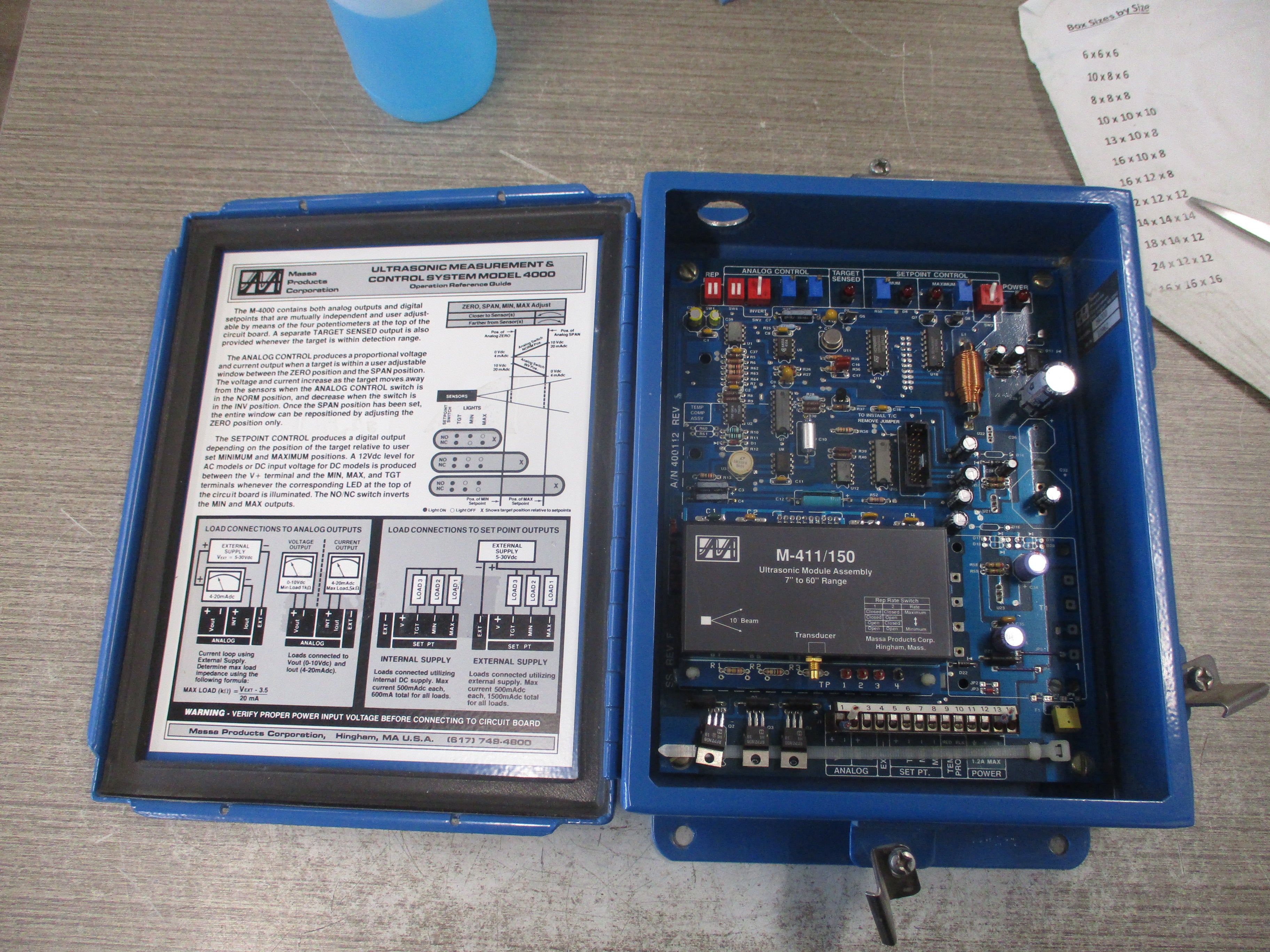 Massa Ultrasonic Measurement & Control System M4000 *Missing (1) Cover Clamp*