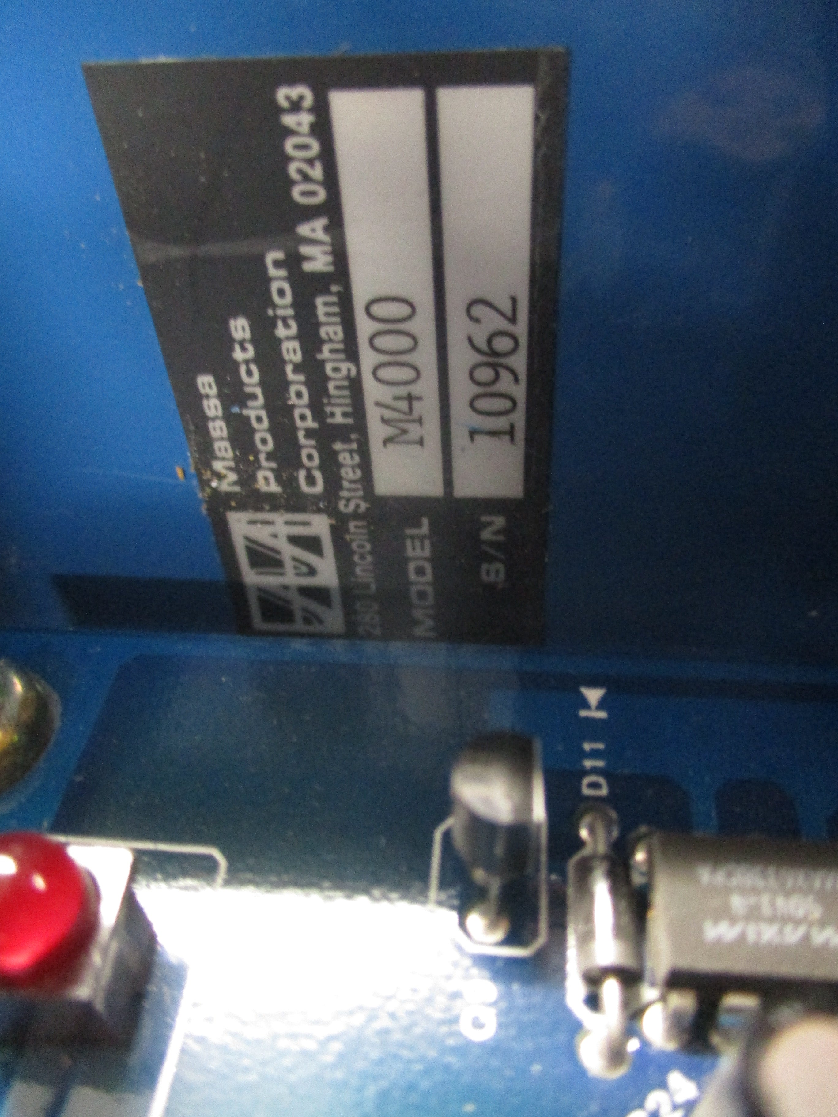Massa Ultrasonic Measurement & Control System M4000 *Missing (1) Cover Clamp*