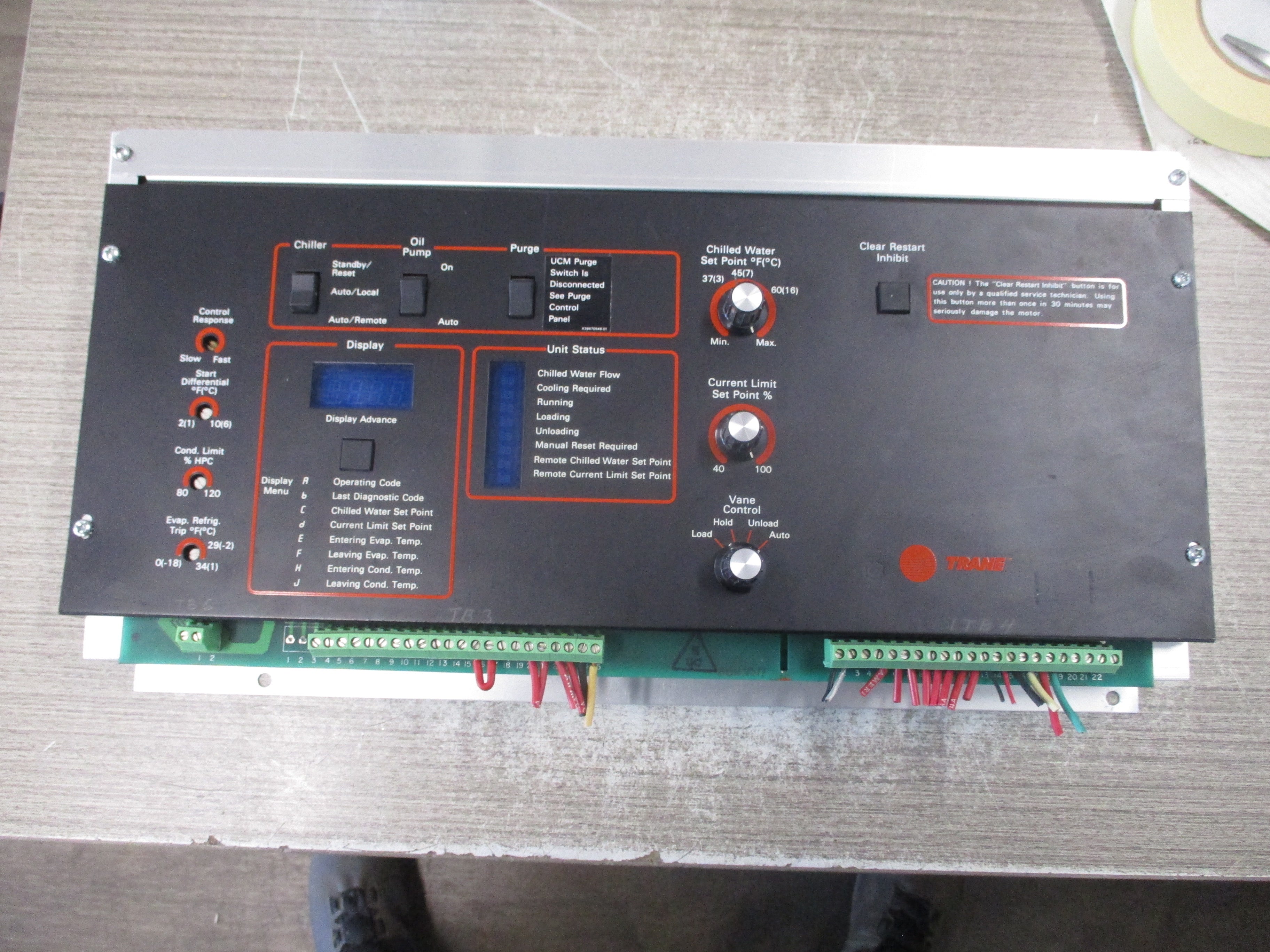 Trane Chiller Control Panel X13650345-04 Used