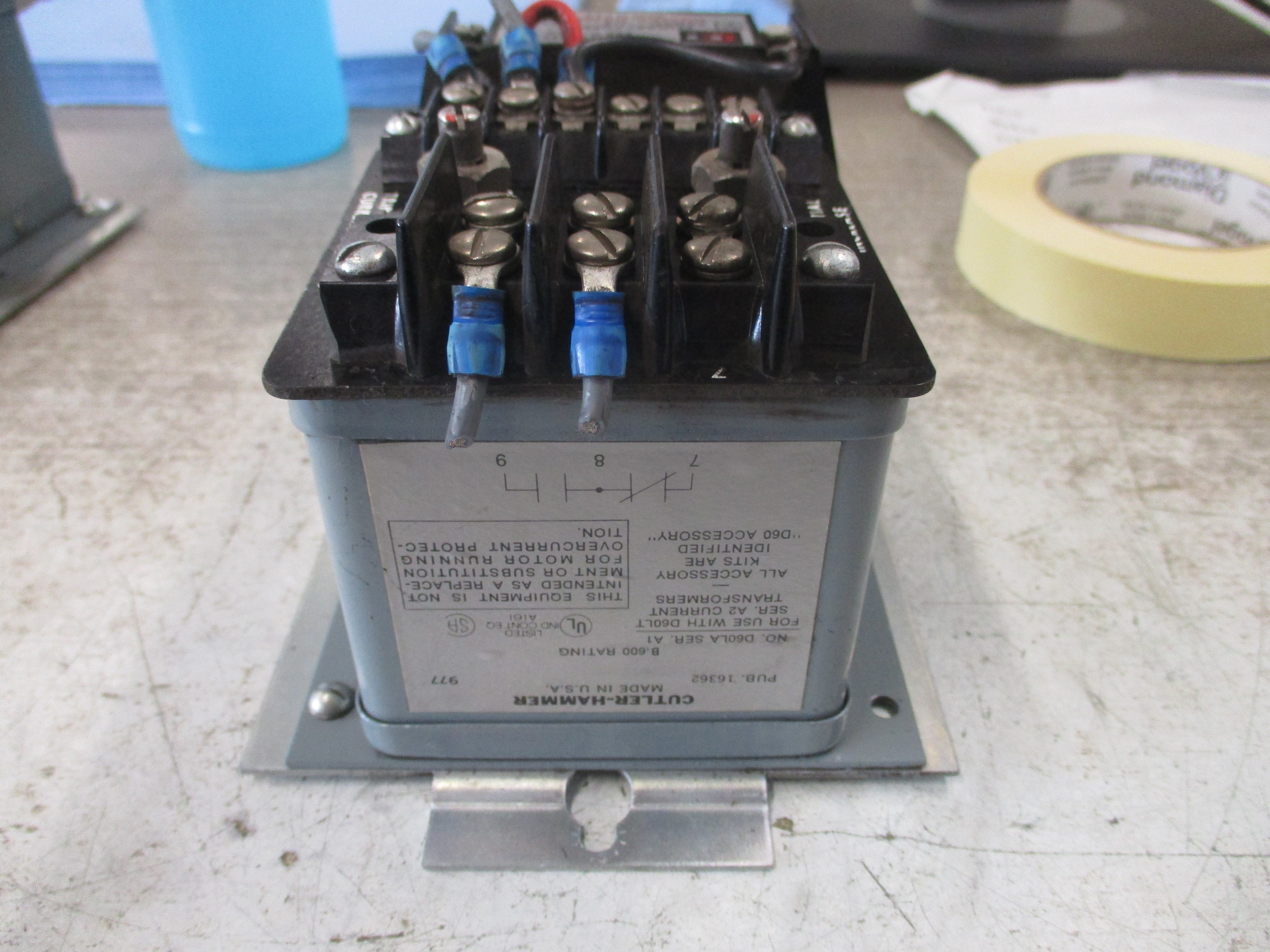 Cutler-Hammer Current Relay D60LA0 1-9A 600V Used