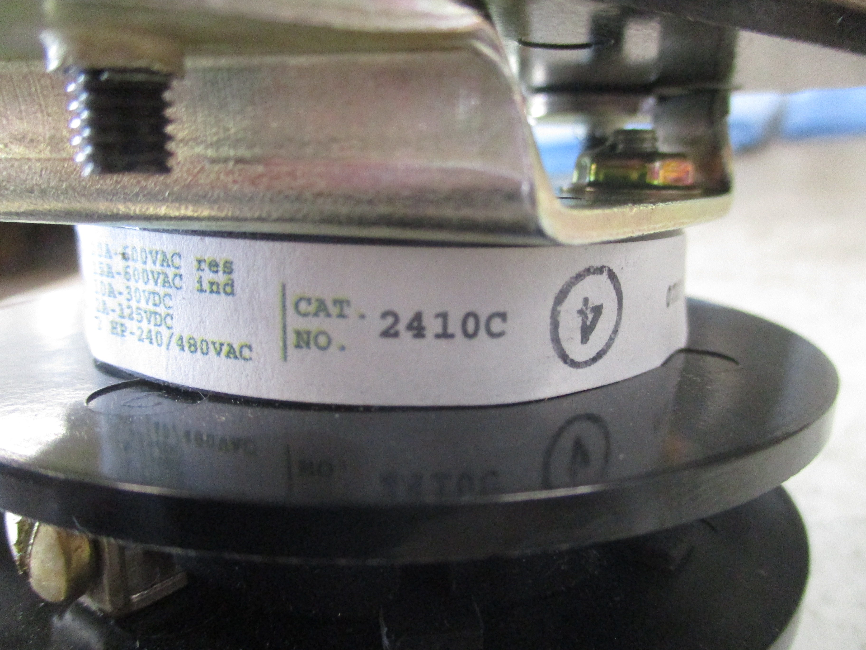 Electroswitch Series 24 Ammeter Rotary Switch 2410C 20A 600V Used