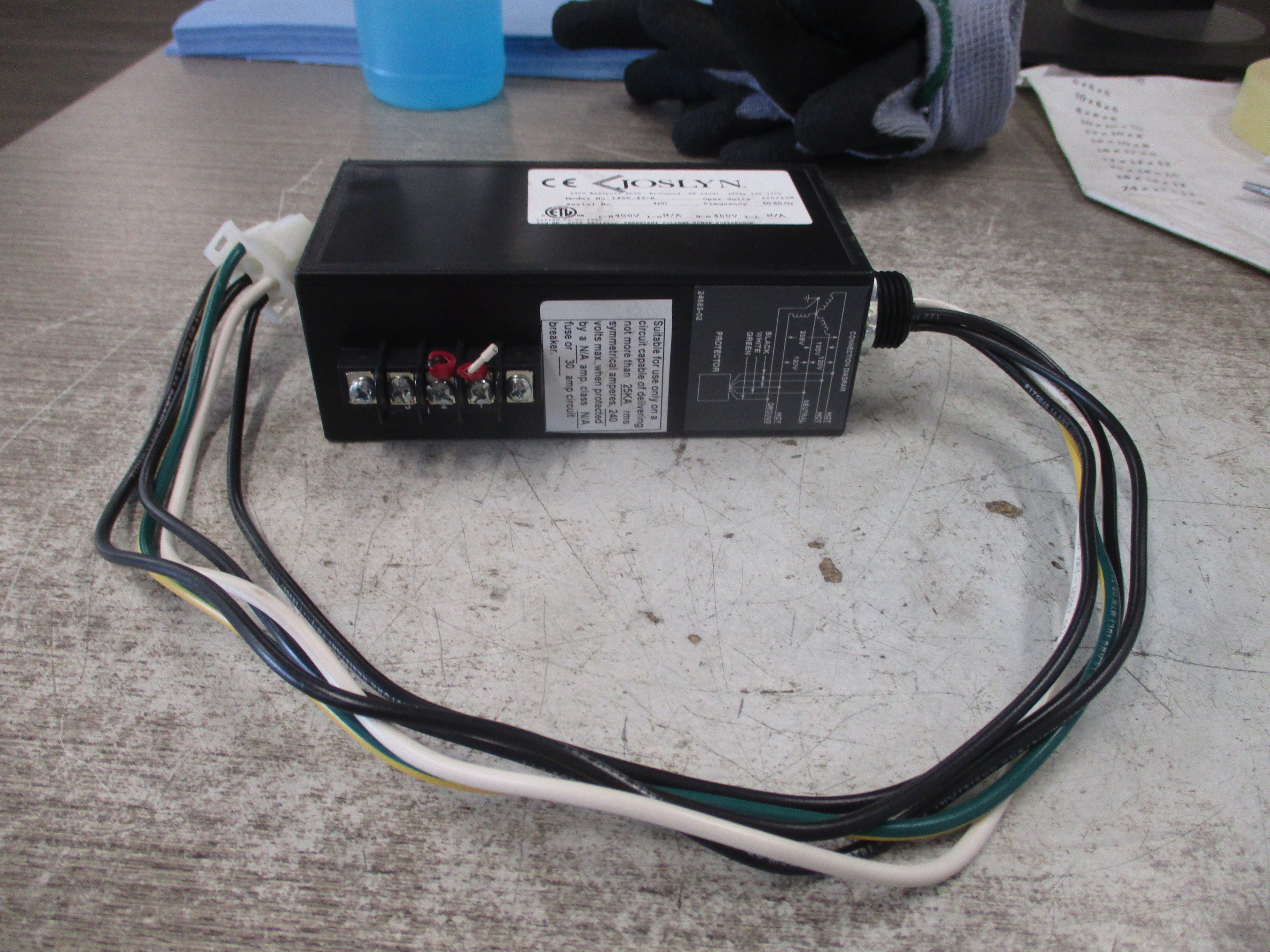 Joslyn Surgitron III Surge Protector 1455-49-R 120/208V 50-60Hz Used