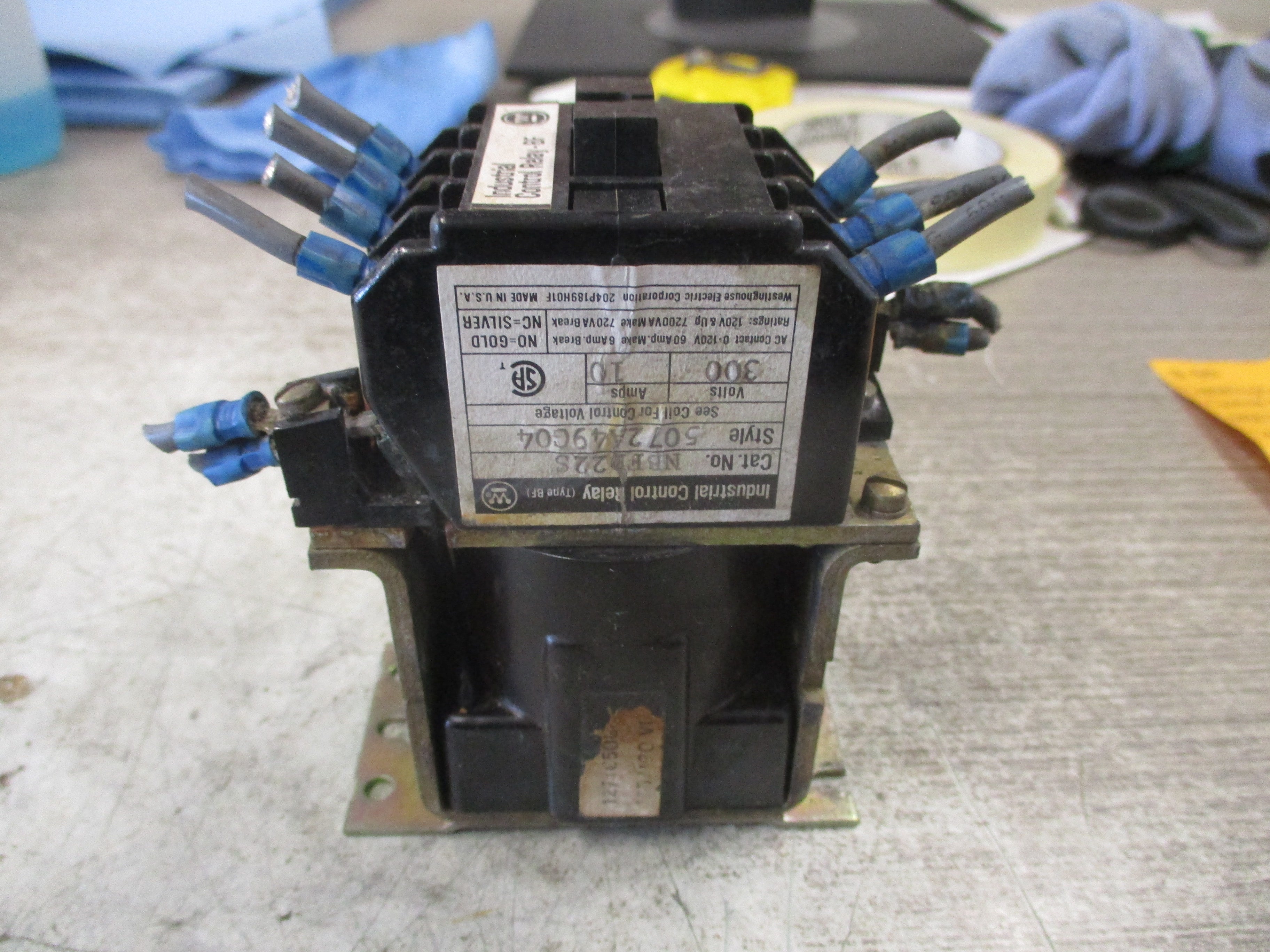 Westinghouse Control Relay NBFD22S Style #: 5072A49G04 125/130VDC Coil 10A 300V Used