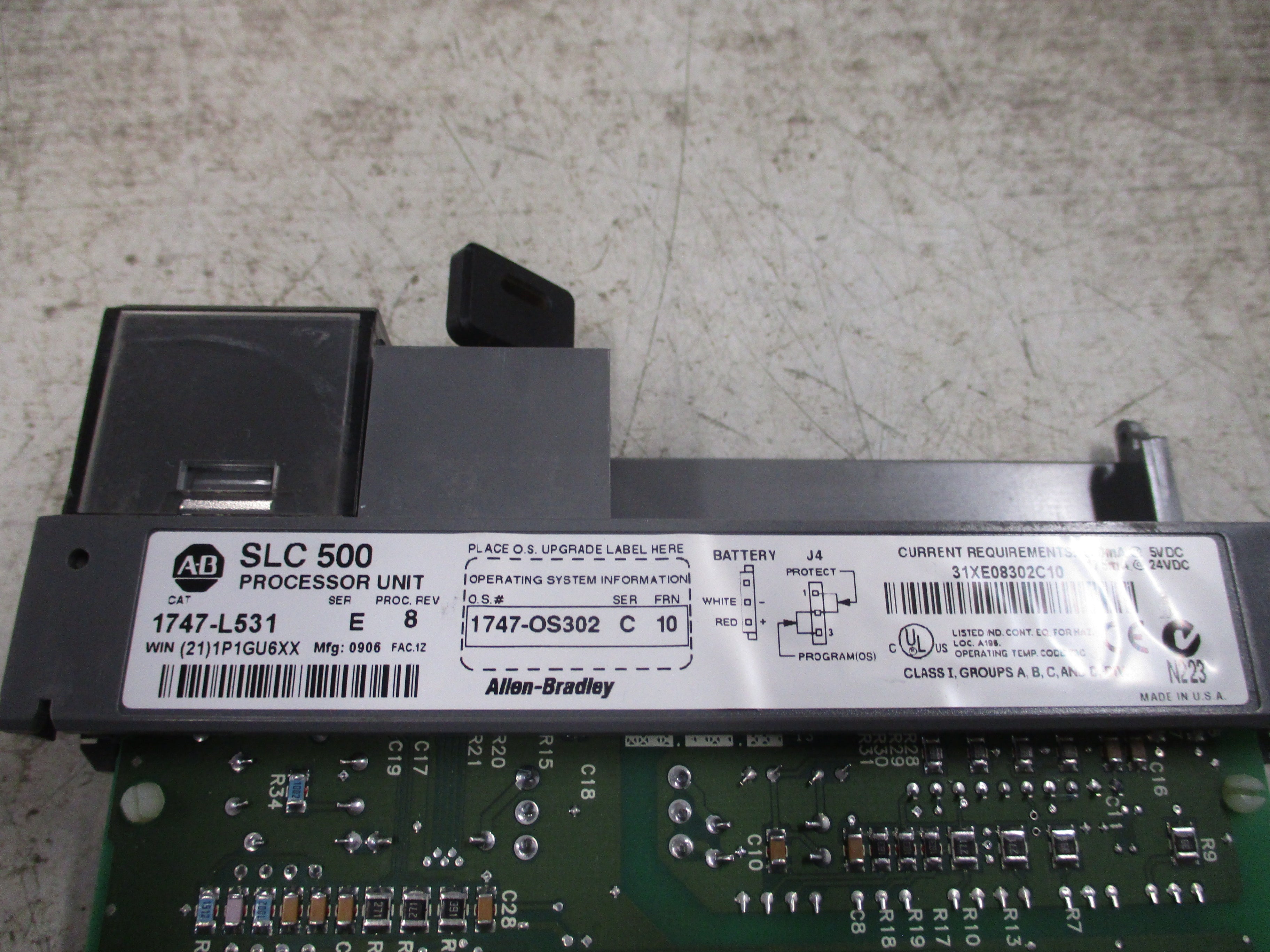 Allen-Bradley SLC 500 Processor Unit 1747-L531 Ser E Proc Rev 8 Used