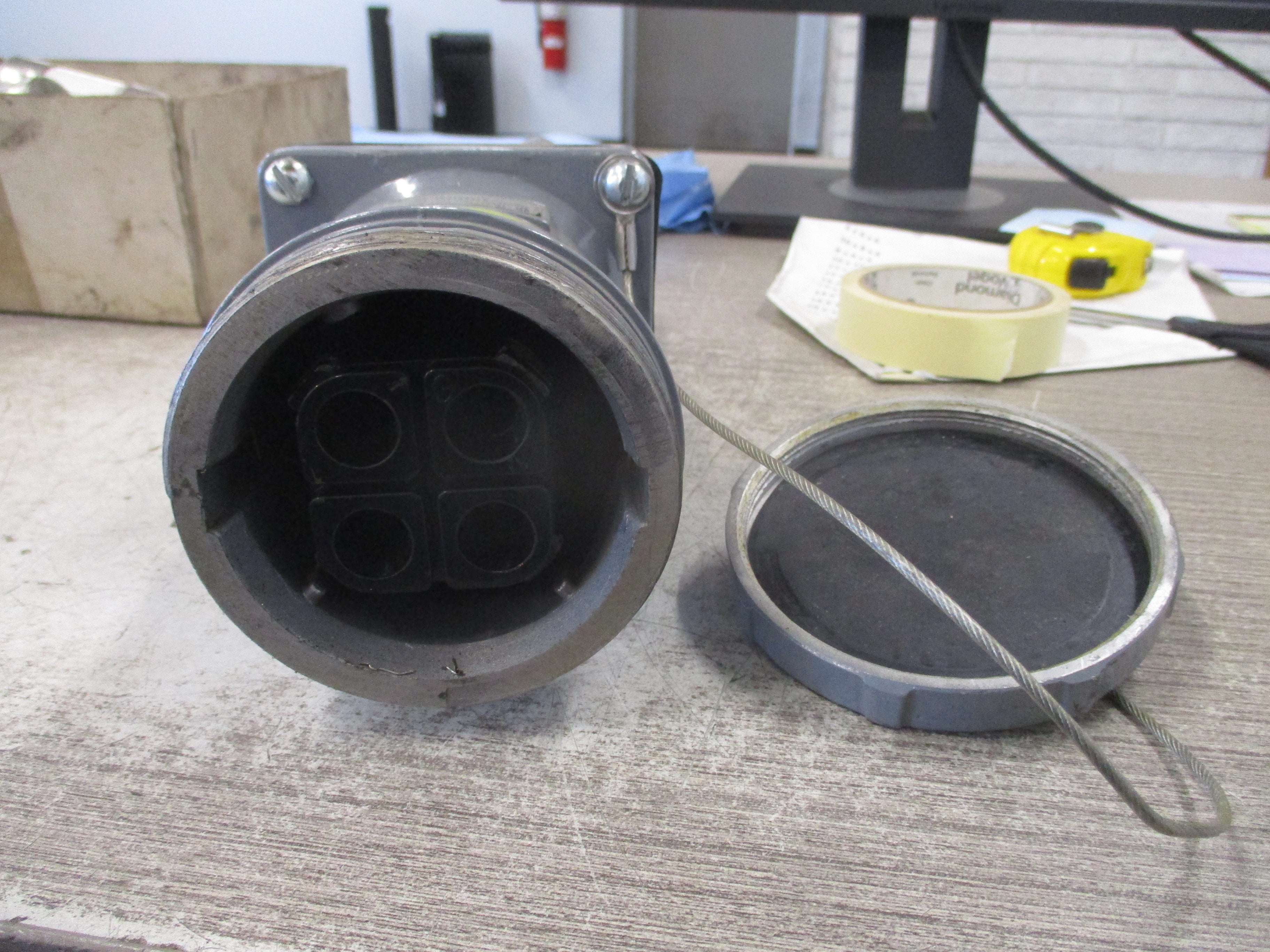 RussellStoll Connector JCS1534LK 150A 250V 600VAC 400Hz 3P 4W