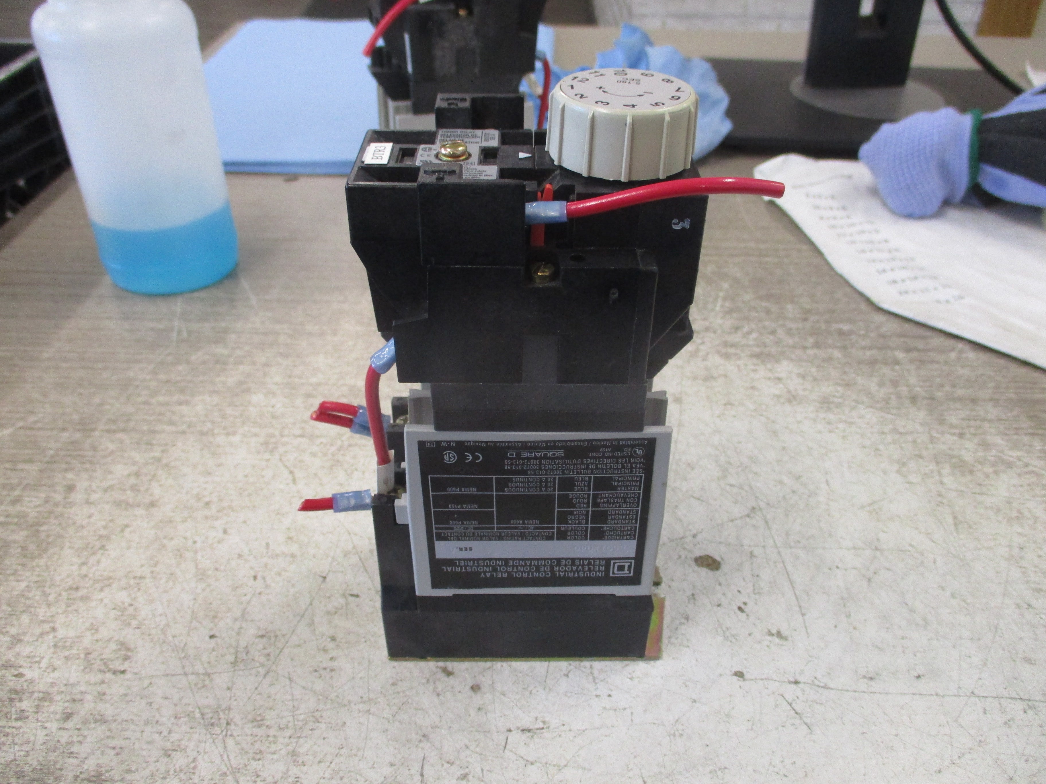 Square D Timing Relay 8501XTD2 Ser. A Range: 5-180 sec 120V Coil Used
