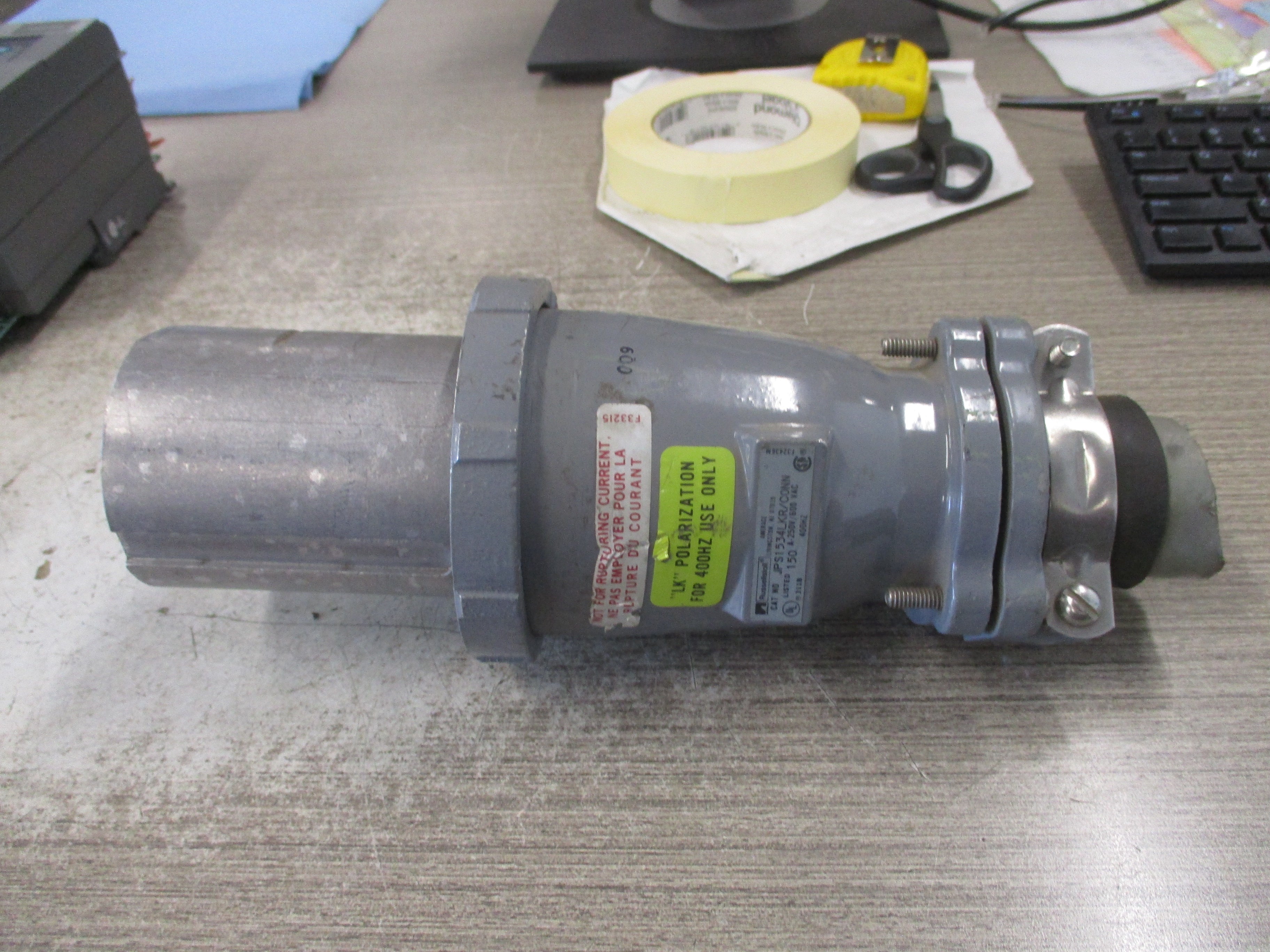RussellStoll Connector JPS1534LKR/CONN 150A 600V 3P 4W 400Hz Used