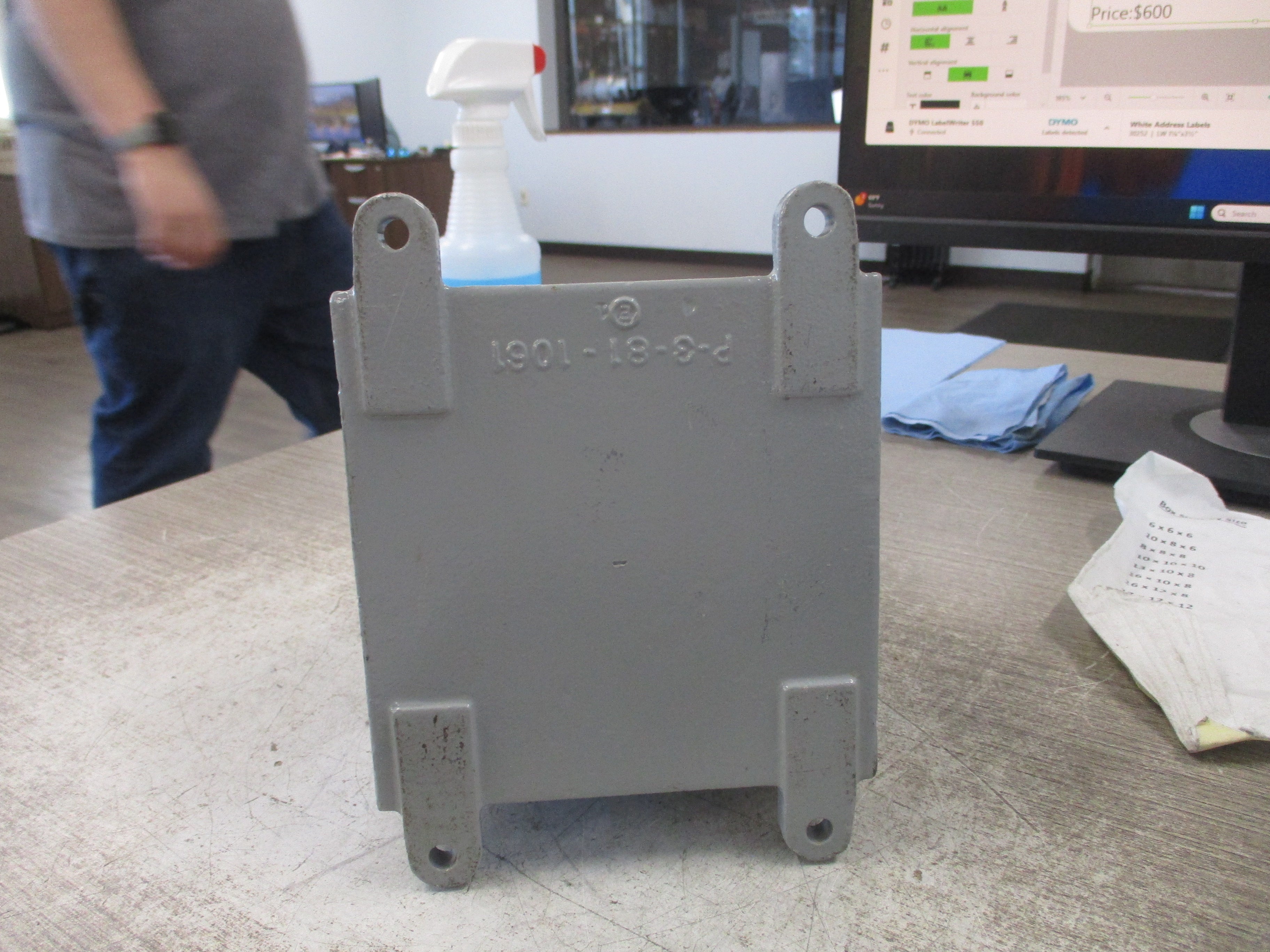 Meltric Steel Receptacle 37-90033-S-DS 100A 600V Used