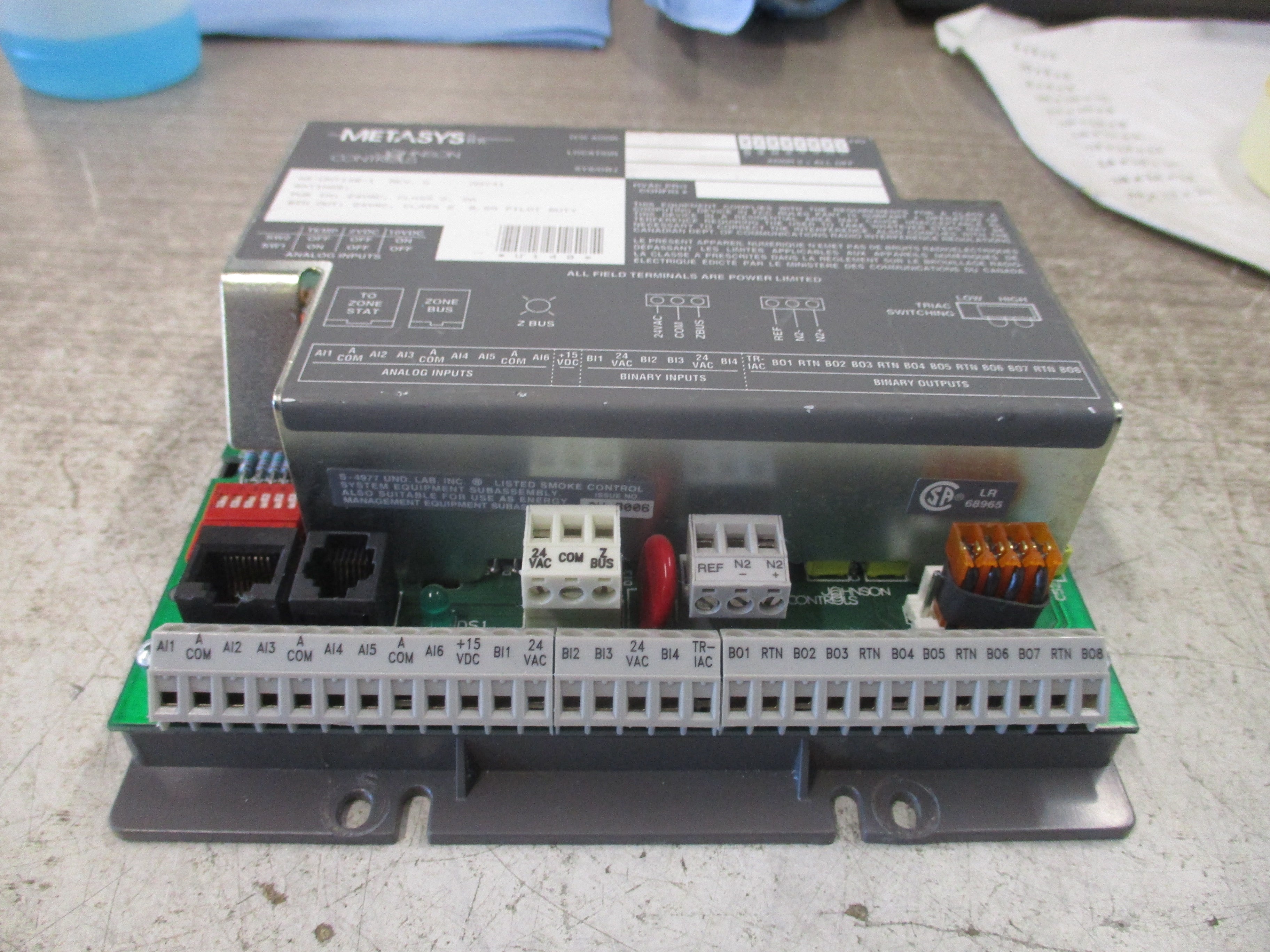 Johnson Controls Metasys Unitary Controller AS-UNT140-1 Rev. G 24V Used
