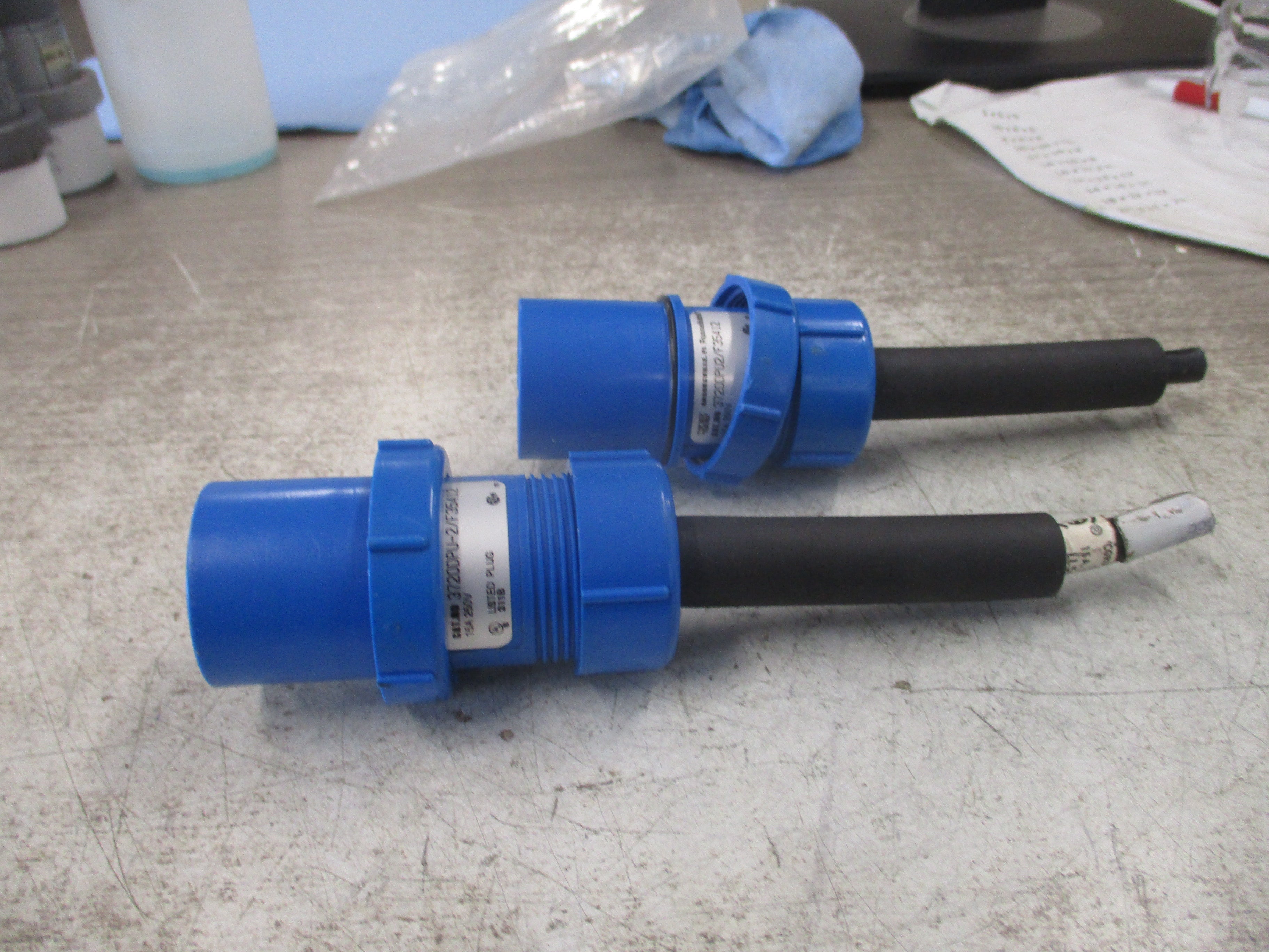 Russellstoll Plug 3720DPU-2/F35412 15A 250V *Lot of 2* Used