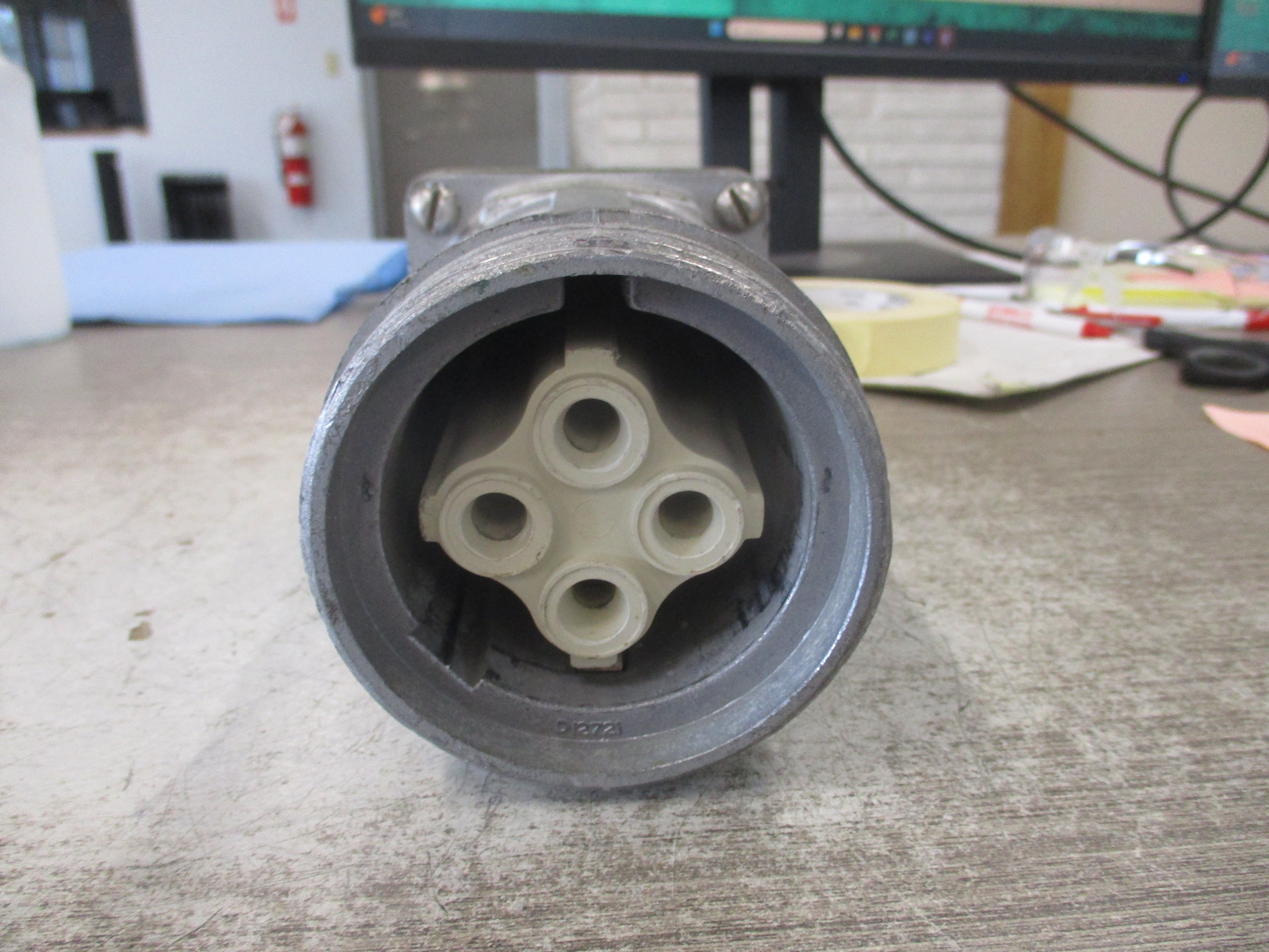 Russellstoll Receptacle 7428-78 60A 600V 3P 4W *Open End* Used