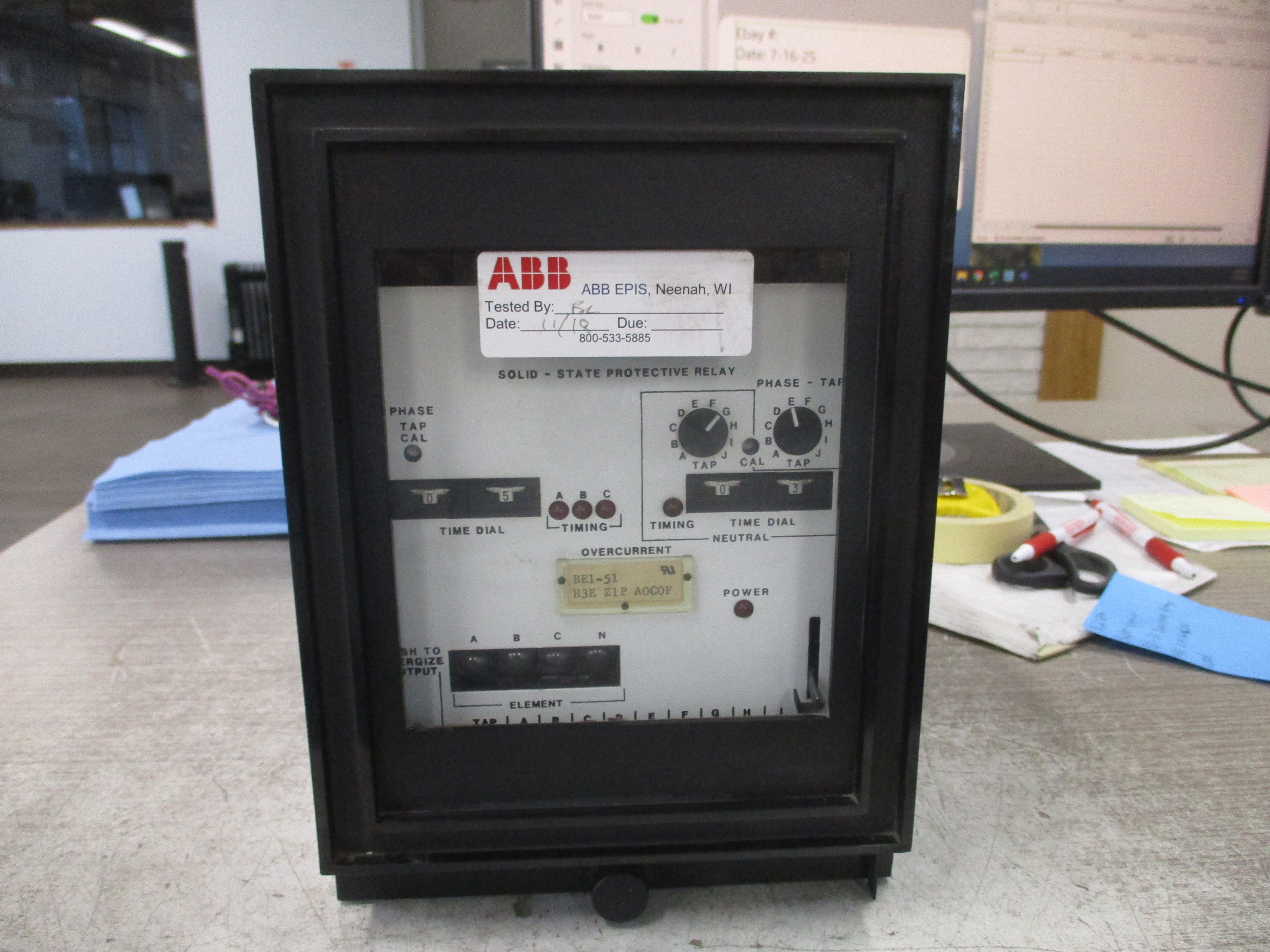 Basler Electric BE1-51 Overcurrent Relay H3E Z1P A0C0F Used
