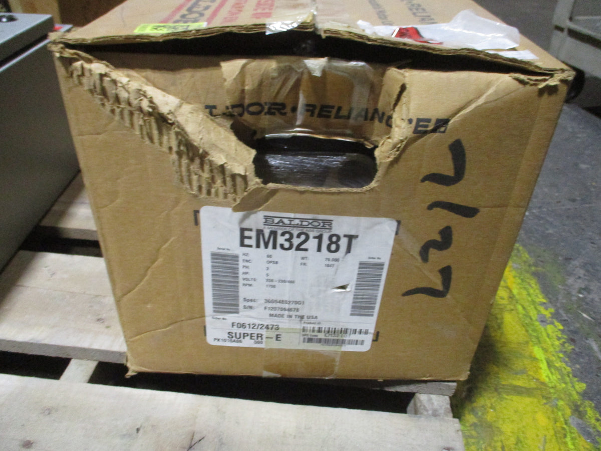 Baldor Motor EM3218T 5HP 208-230/460V 1750RPM Frame: 184T Enclosure: OPSB