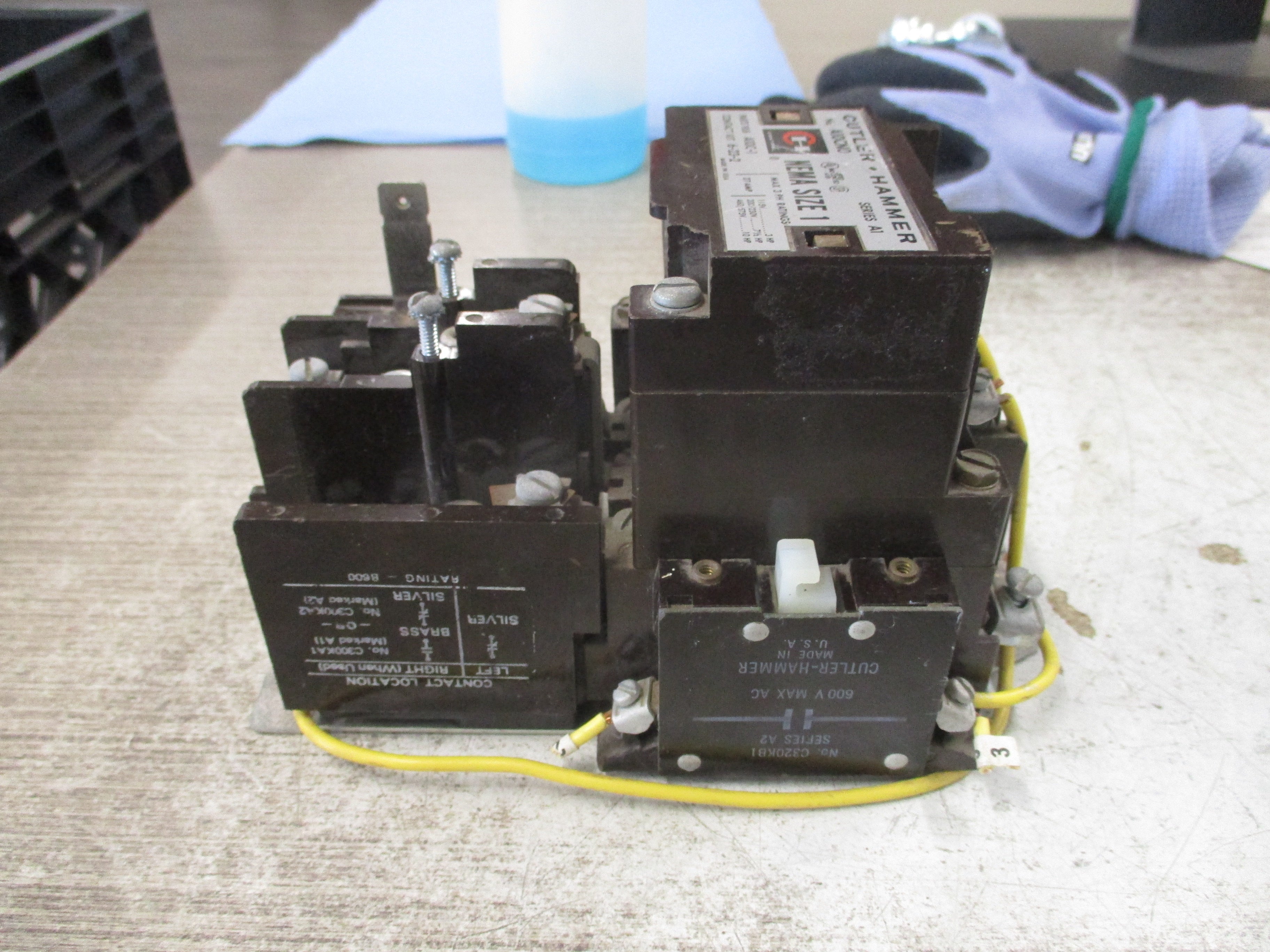 Cutler-Hammer Size 1 Starter A10CN0 Ser. A1 120V Coil 27A Used