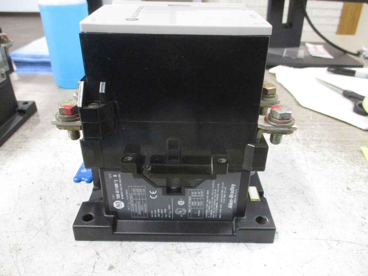 Allen-Bradley Contactor 100-B110N*3 Ser. B 120V Coil 110A 600V (1) Aux Contact