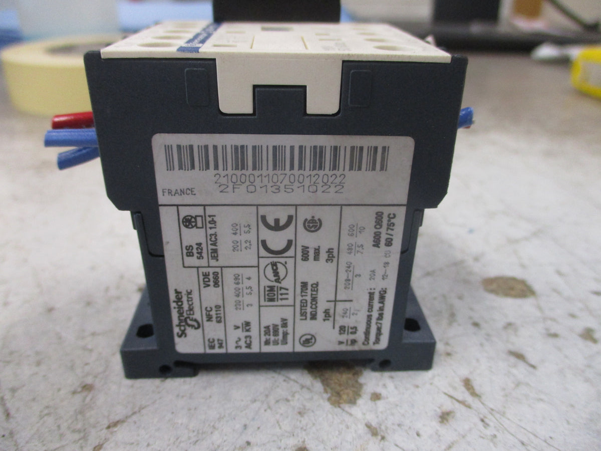 Telemecanique Contactor LC1K12 10F7 110 V Coil 20 A 600 V Used