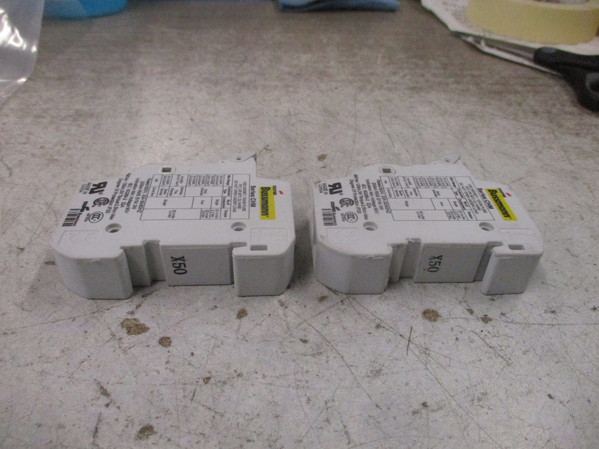 Cooper Bussmann Fuseholder CHM1 30A 600V 1P * Lot of 2 * Used